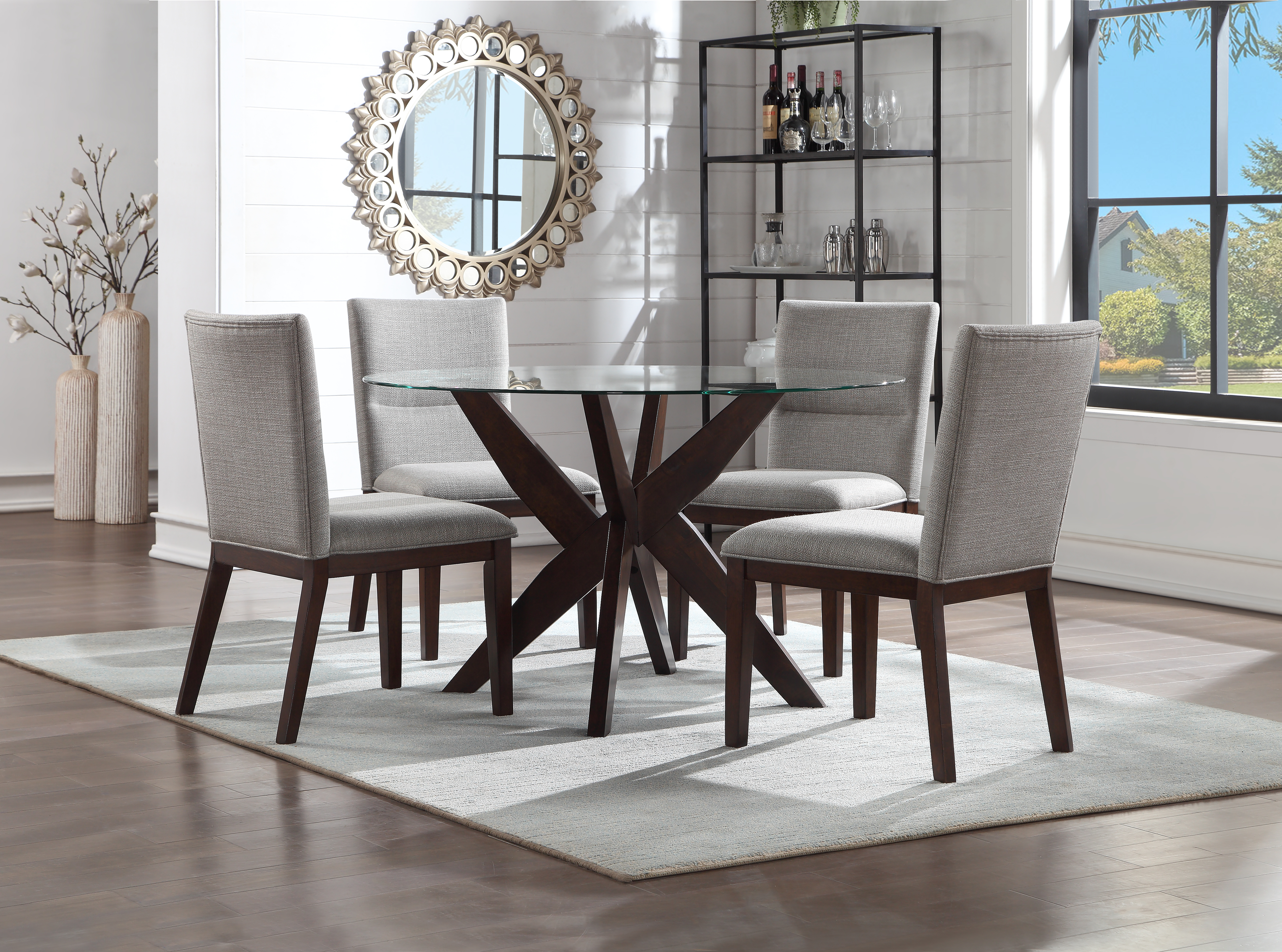 Amalie - 5 Piece Dining Set - Brown