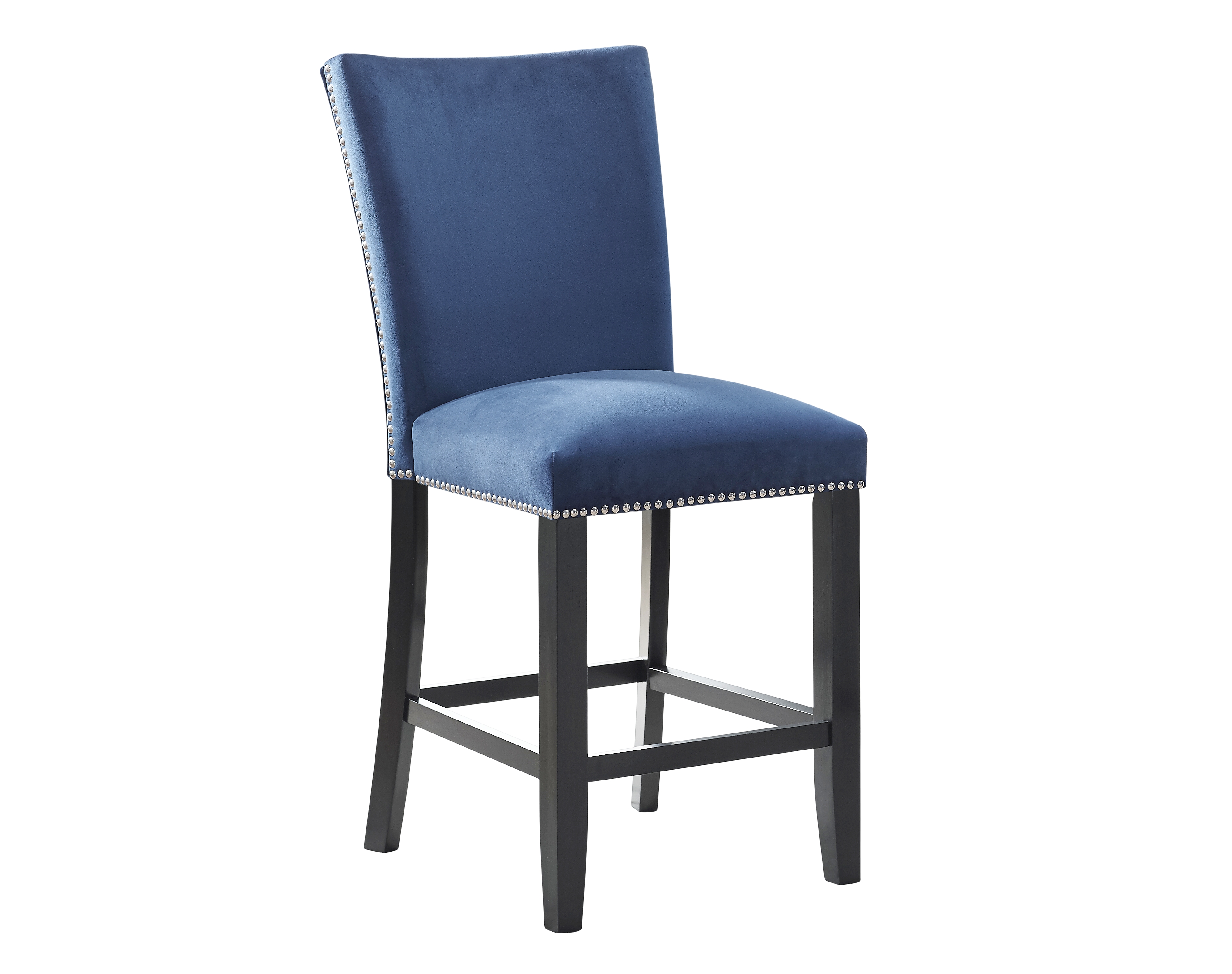 Camila - Velvet Counter Chair (Set of 2) - Blue