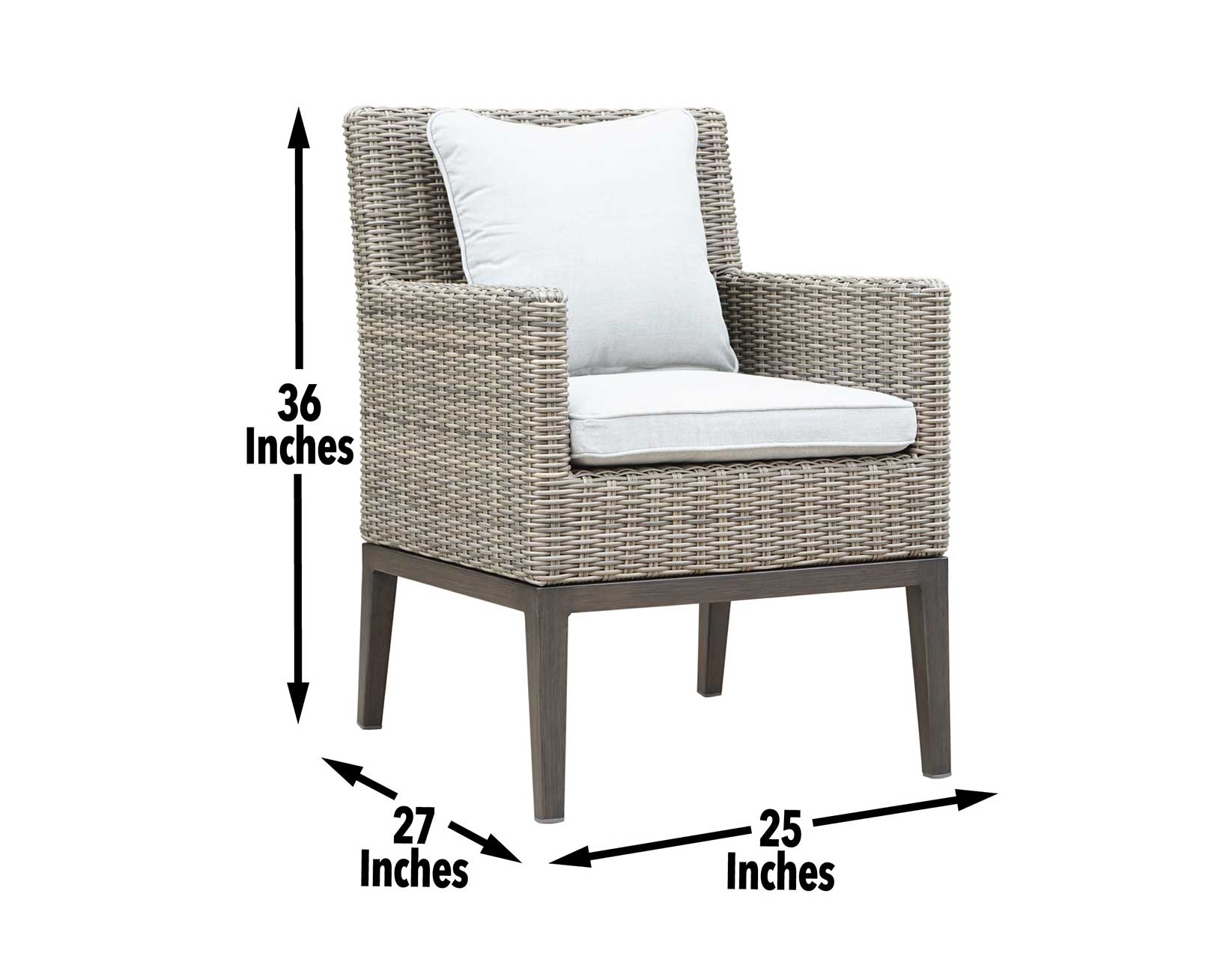 Marina - Patio Arm Chair (Set of 2) - Brown Light