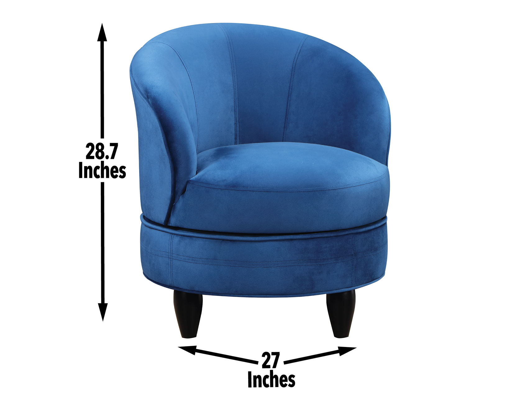 Sophia - Swivel Chair Velvet - Blue