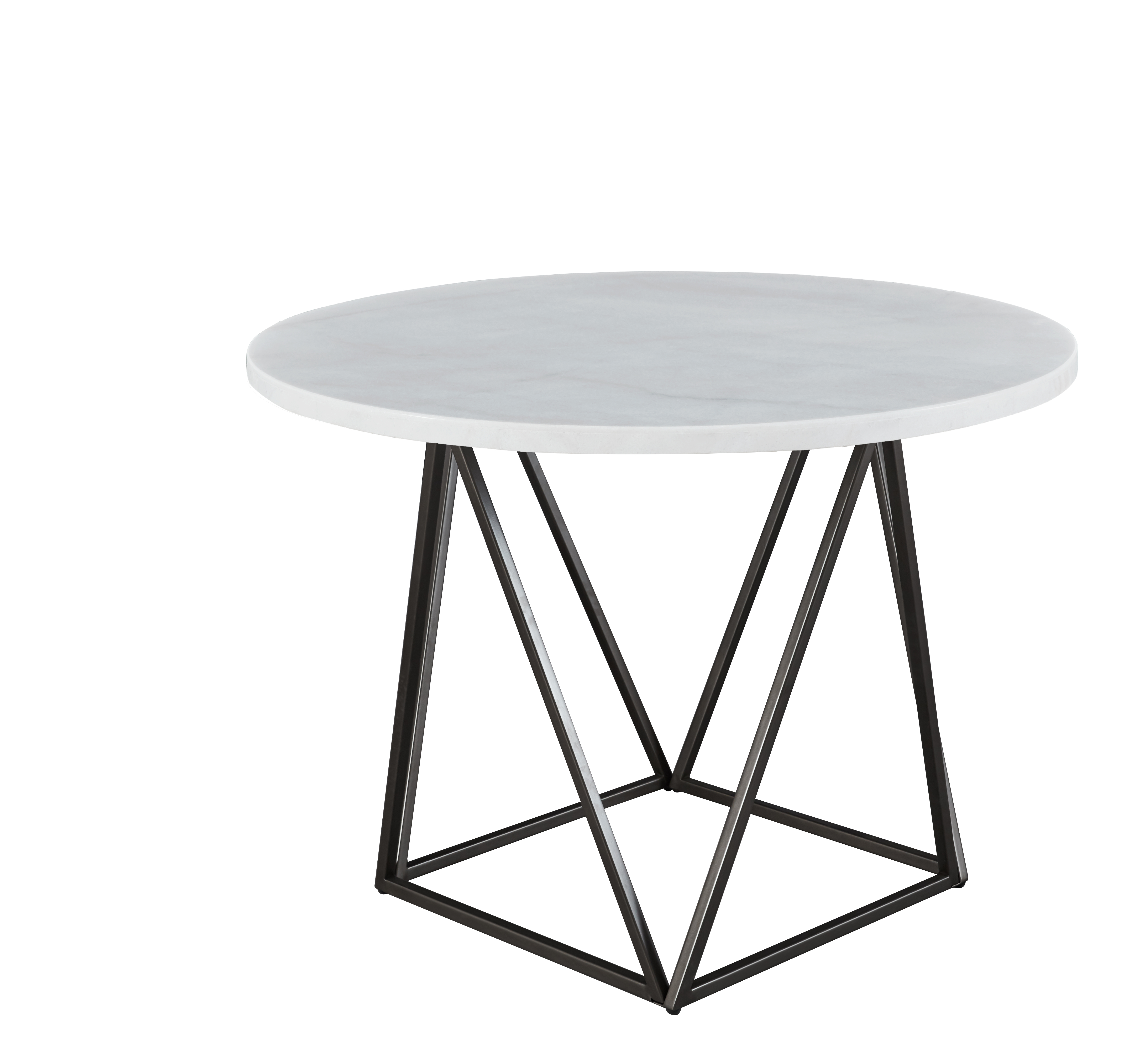 Ramona - Marble Top Round Dining Table - White