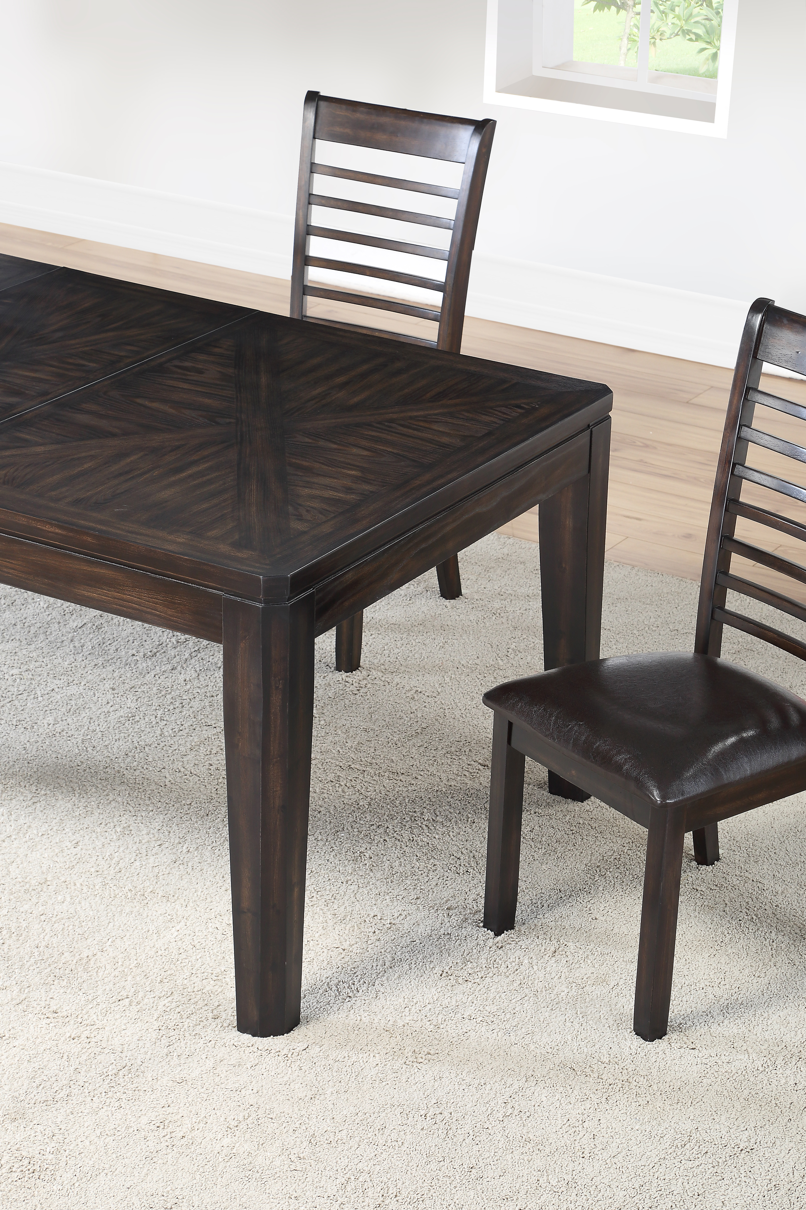 Ally - 7 Piece Dining Set - Dark Brown