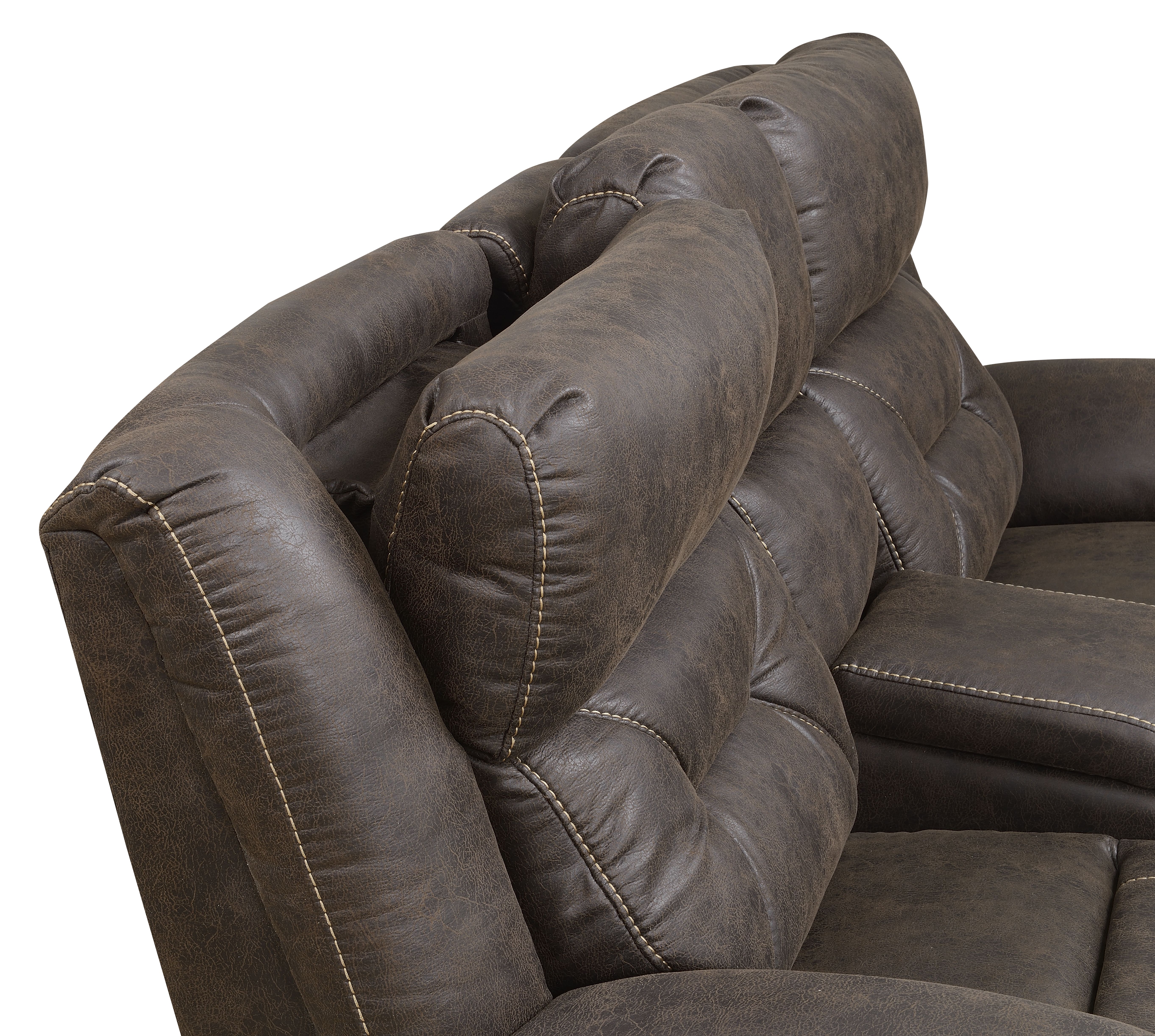 Aria - Dual Power Loveseat With Console - Brown