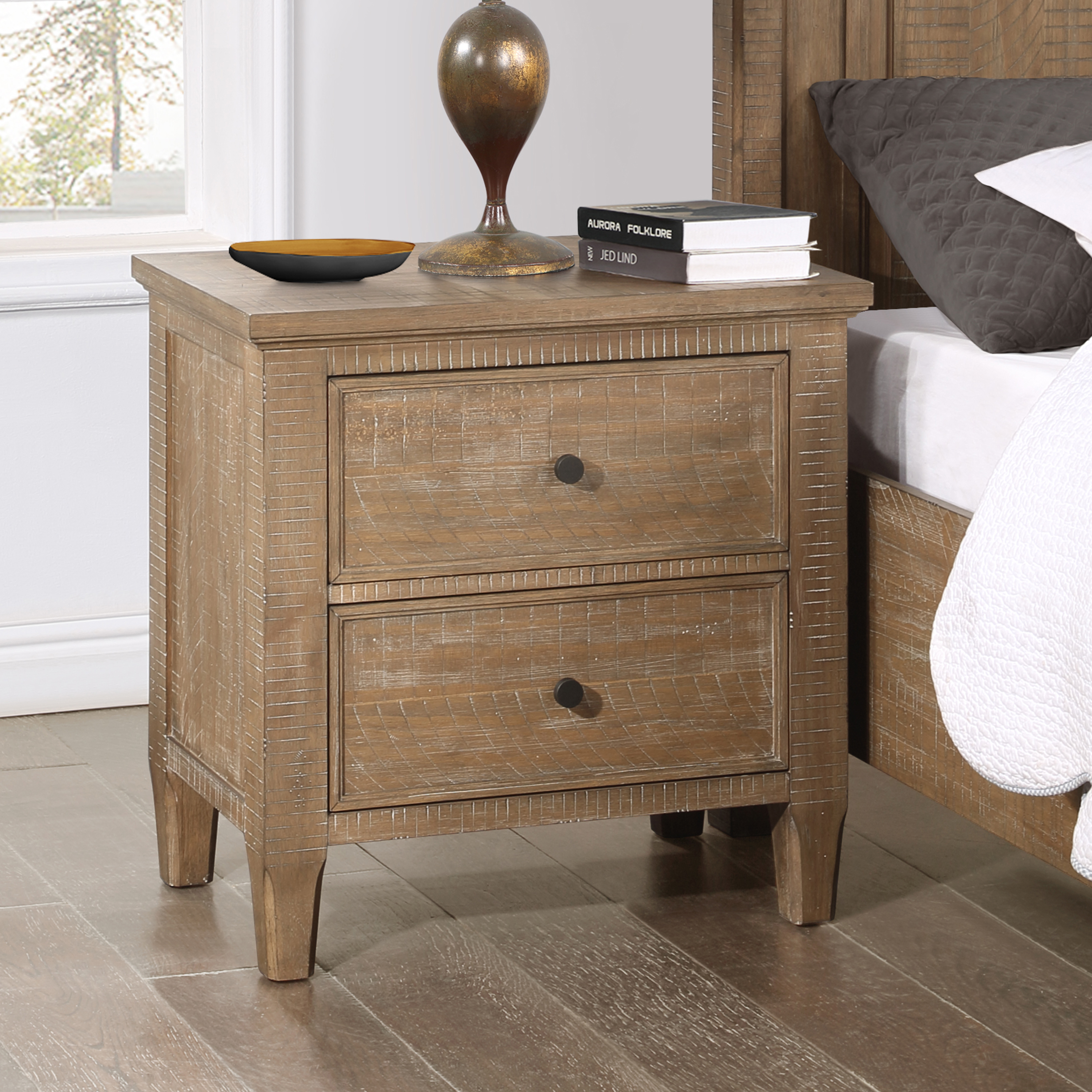 Riverdale - 2 Drawer Nightstand - Dark Brown