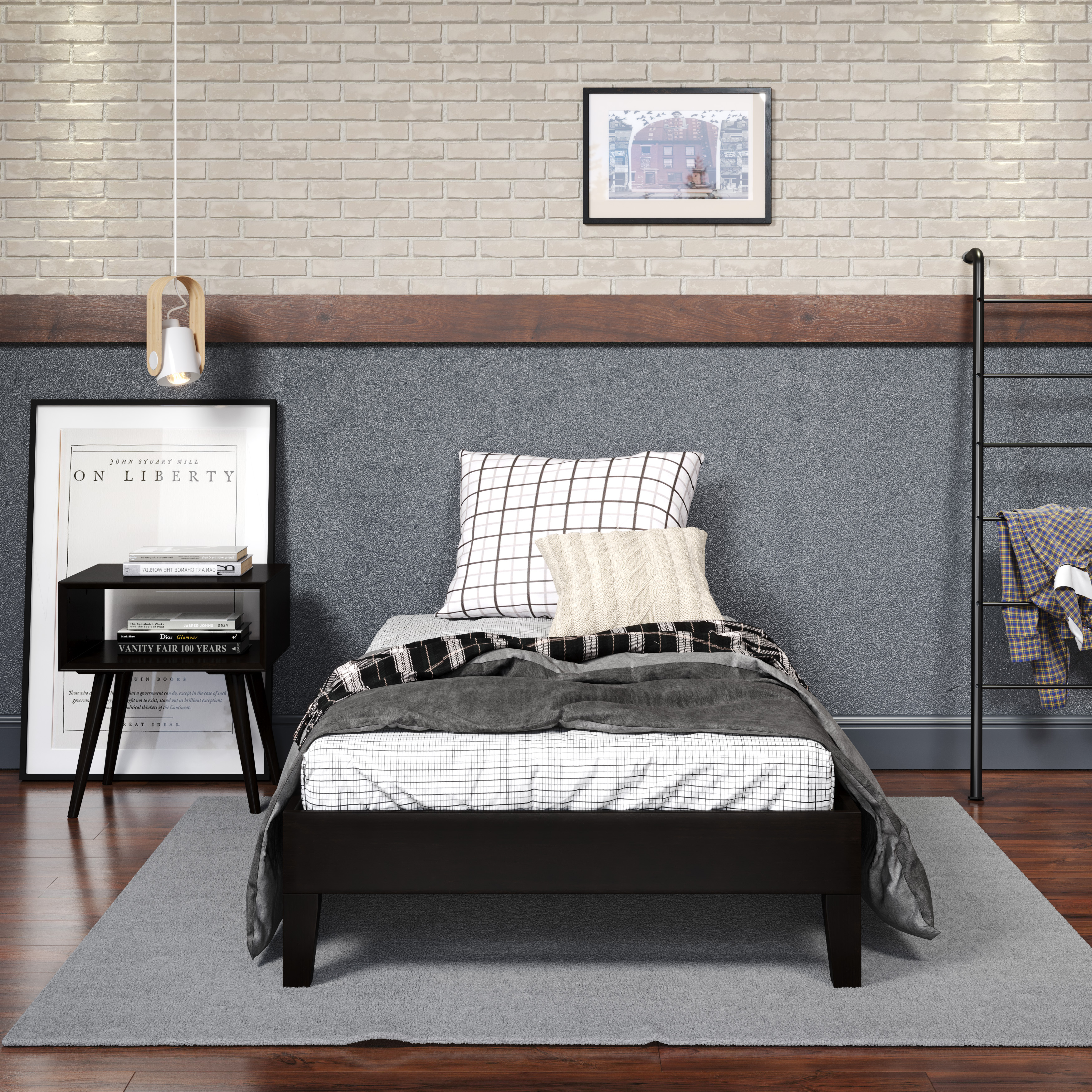 Nix - Twin Platform Bed - Black