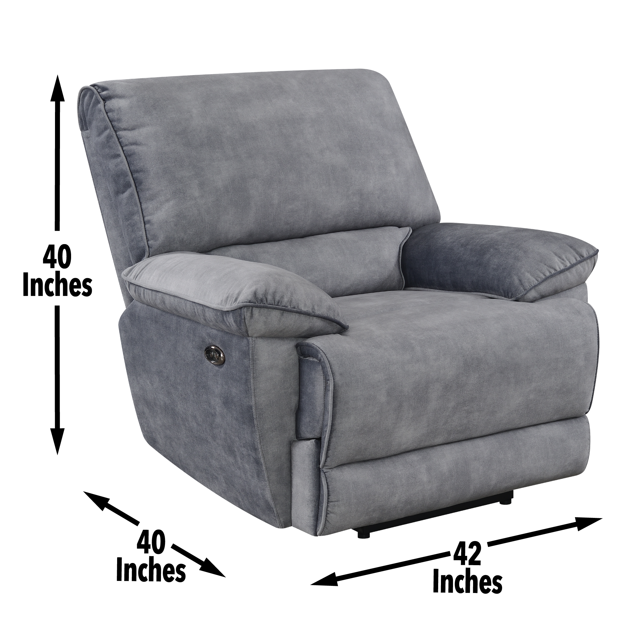 Simone - Power Recliner - Gray