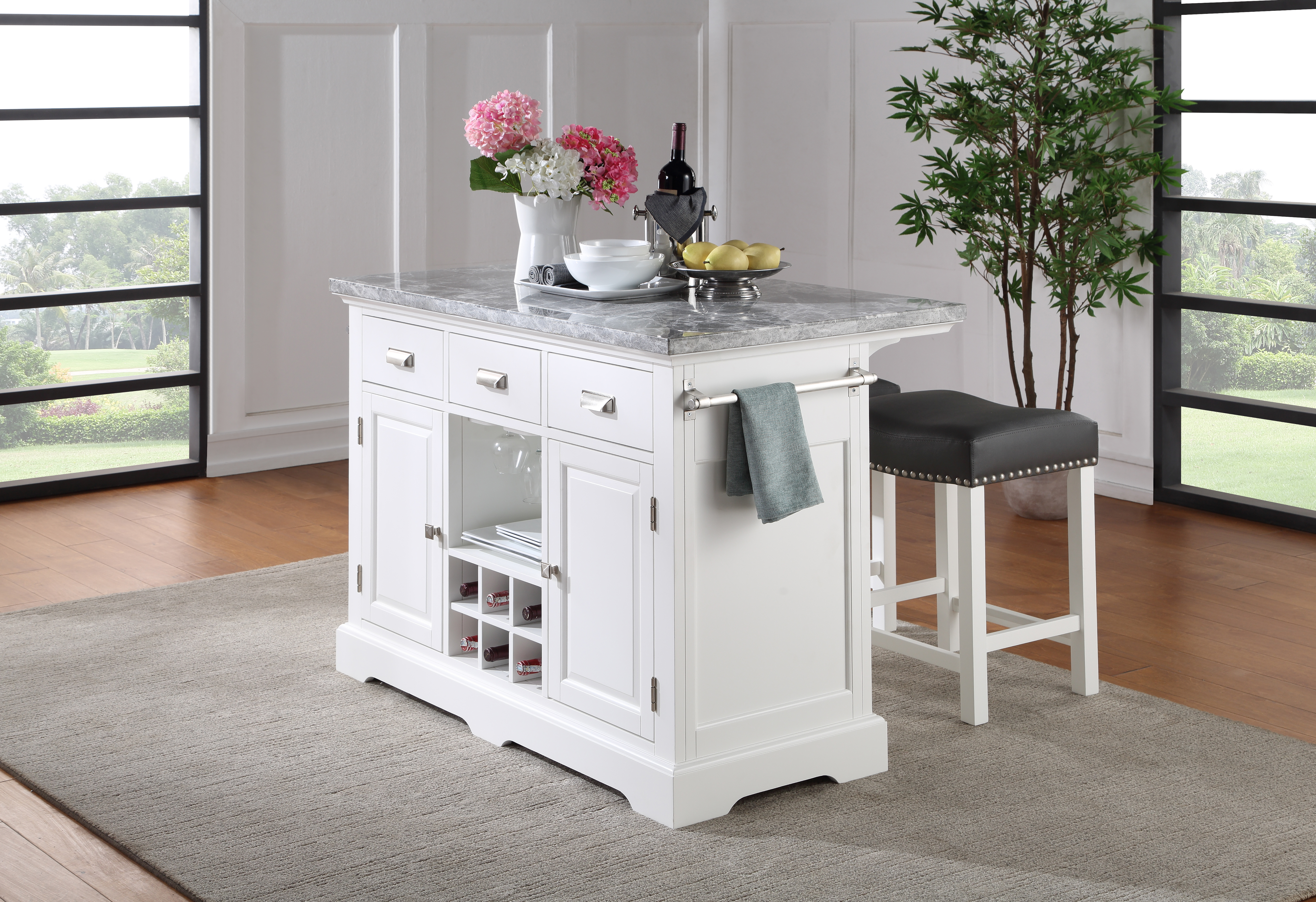 Zermatt - Kitchen Island - White