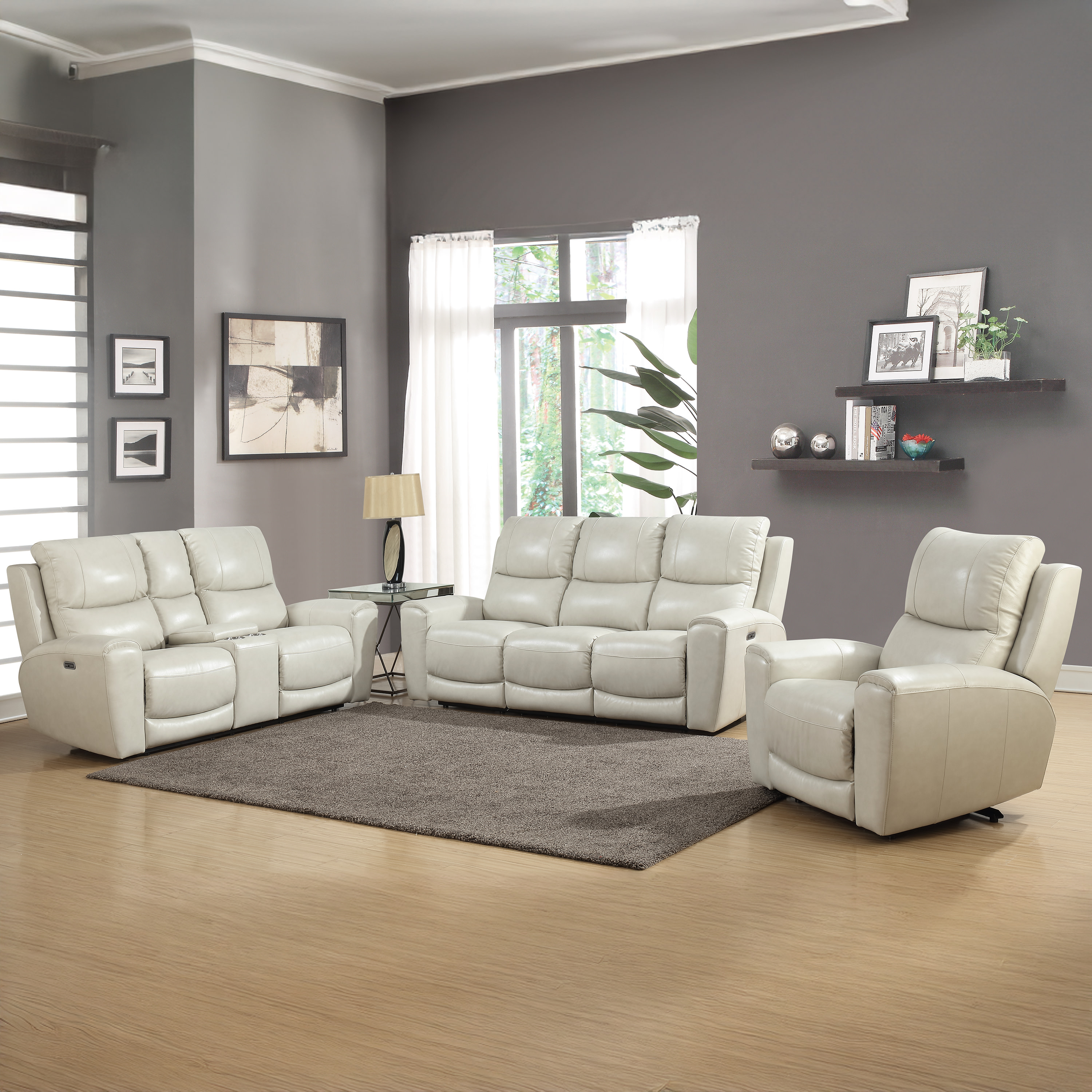 Laurel - 3 Piece Living Room Set - White