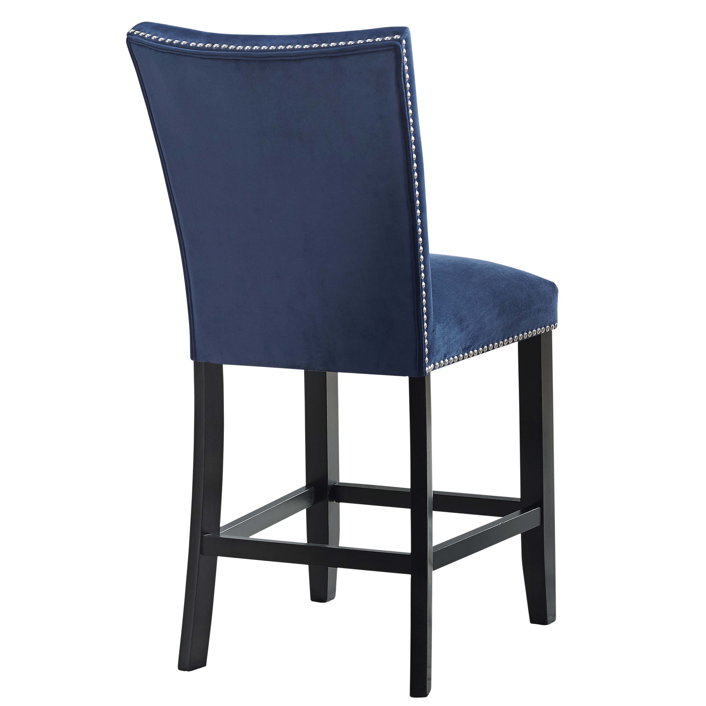 Camila - Velvet Counter Chair (Set of 2) - Blue