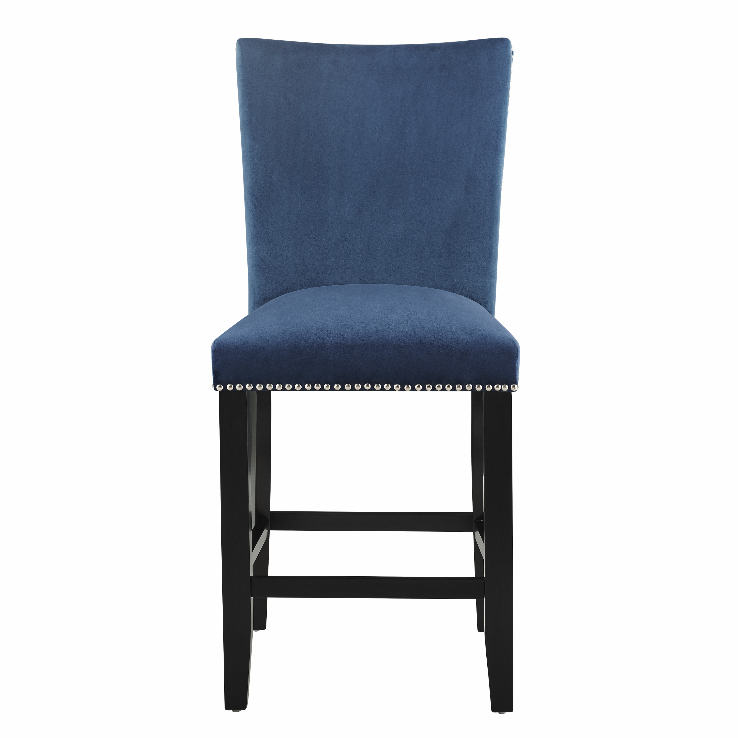 Camila - Velvet Counter Chair (Set of 2) - Blue