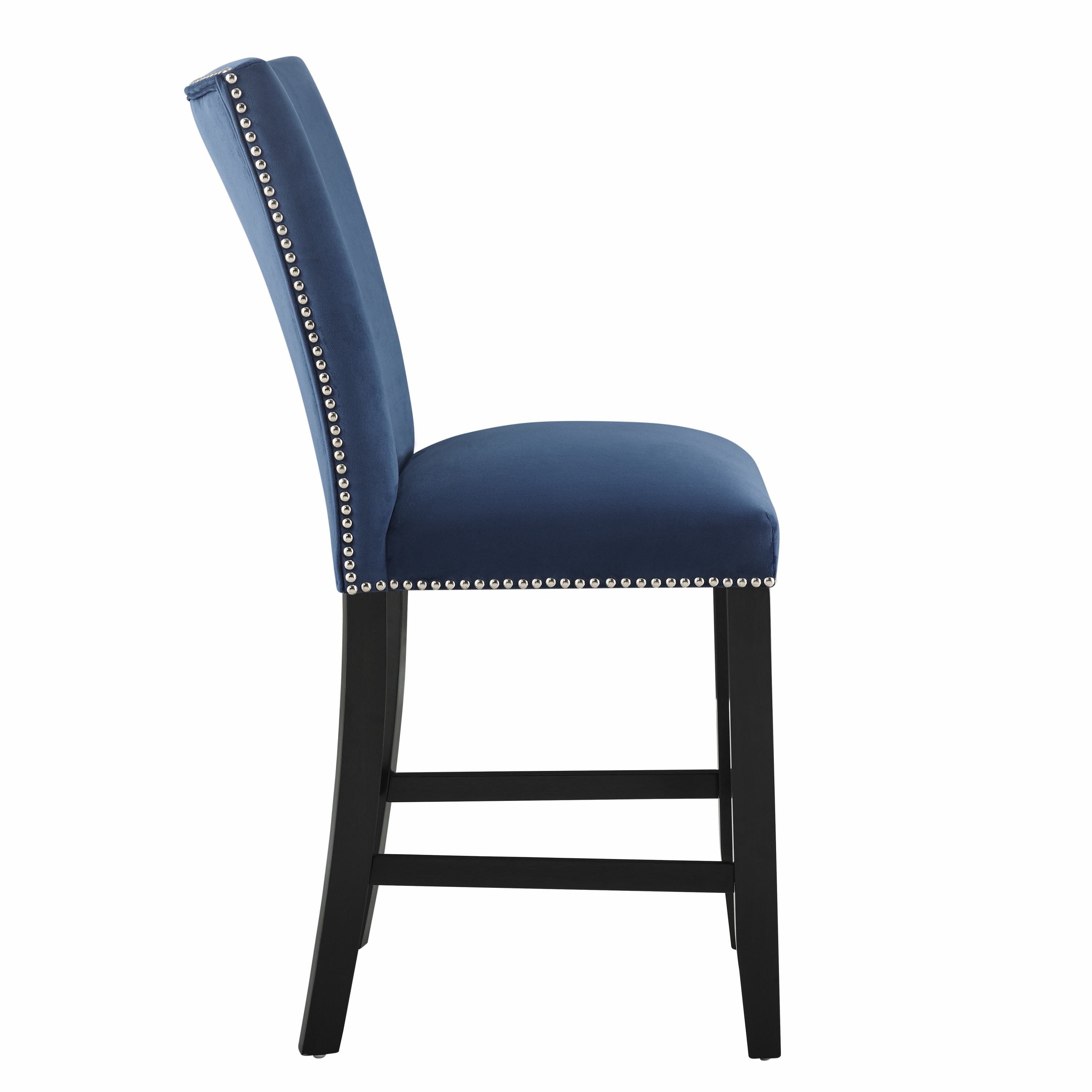 Camila - Velvet Counter Chair (Set of 2) - Blue