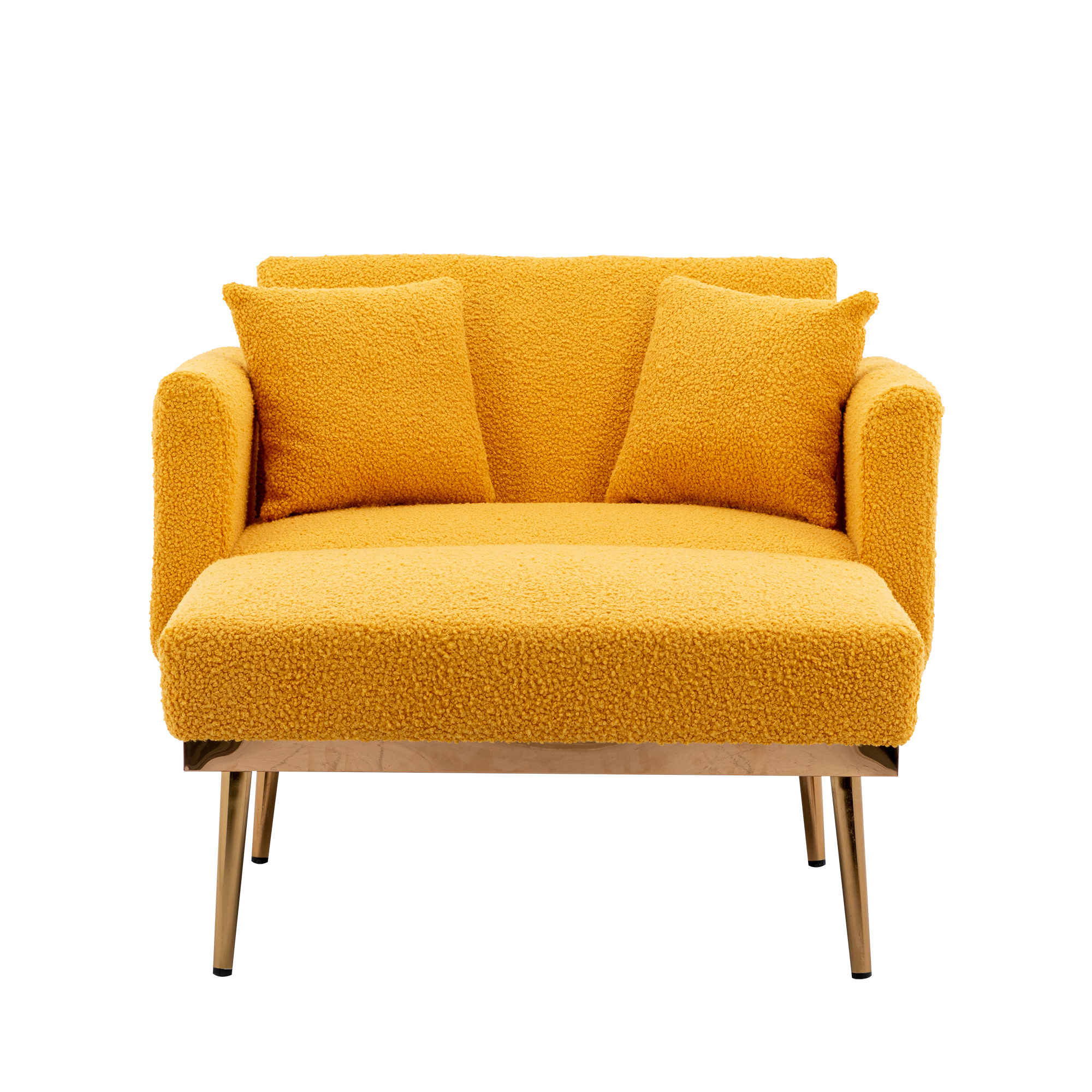 COOLMORE fashionable and classic style chaise lounge chair / accent chair for Living Room, bedroom (Mustard Teddy)