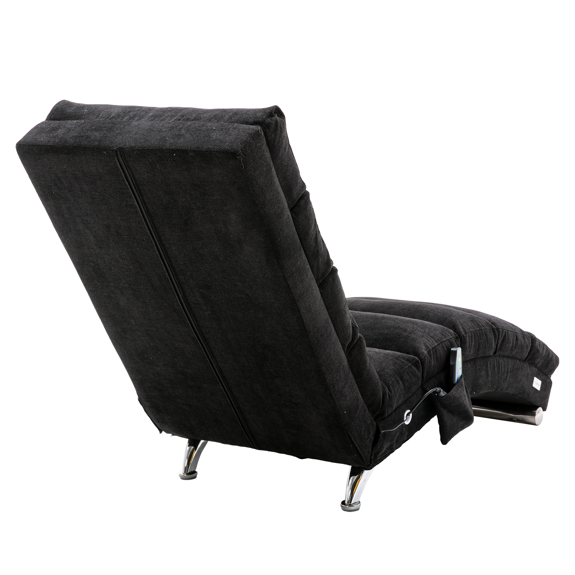 COOLMORE Linen Chaise Lounge Indoor Chair, Modern Long Lounger for Office or Living Room