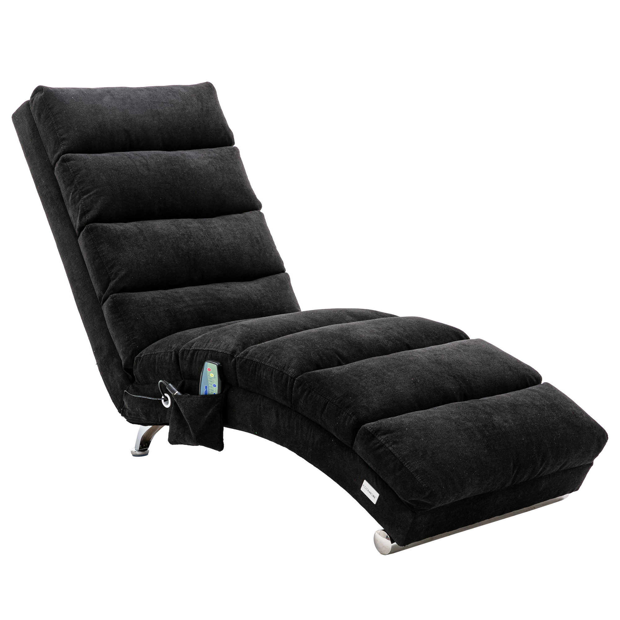 COOLMORE Linen Chaise Lounge Indoor Chair, Modern Long Lounger for Office or Living Room