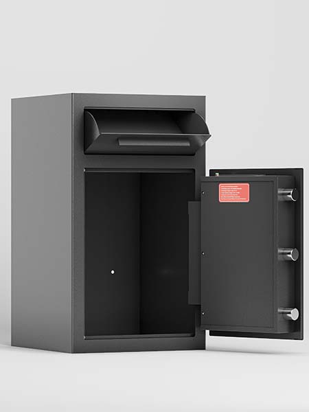 Depository Drop Safe, Front Drop Slot Lock Box with Digital Combination and Anti-Fishing, Silent Deposit Safe Box, Security Money Safe for Cash Slips Expense Business Office Home