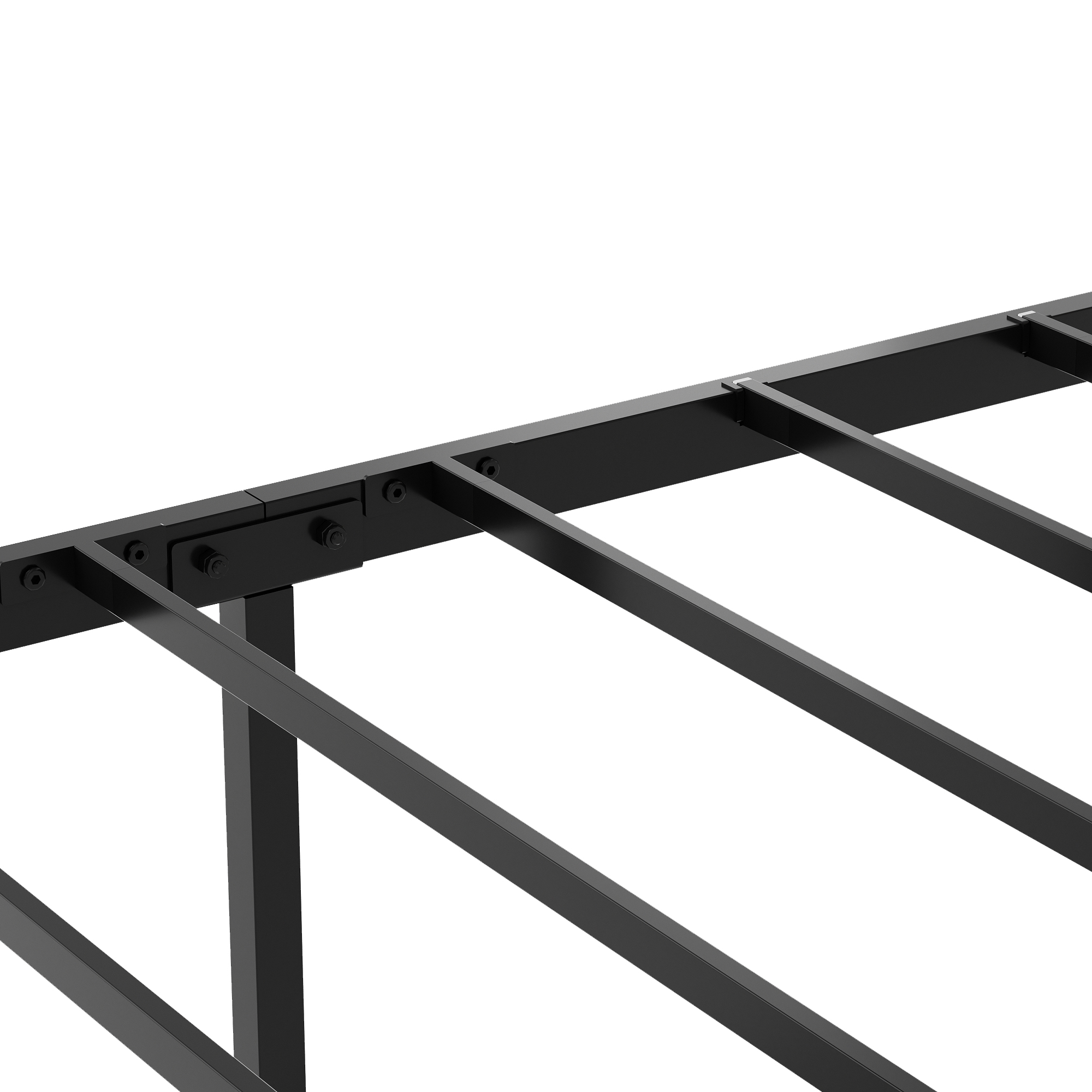 Full Size Metal Bed Frame with Headboard and Footboard, LED Lighting, Black Heavy Duty Mattress Foundation with Steel Slat Support, Noise Free,81.73"L x 54.13"W x 38.96"H