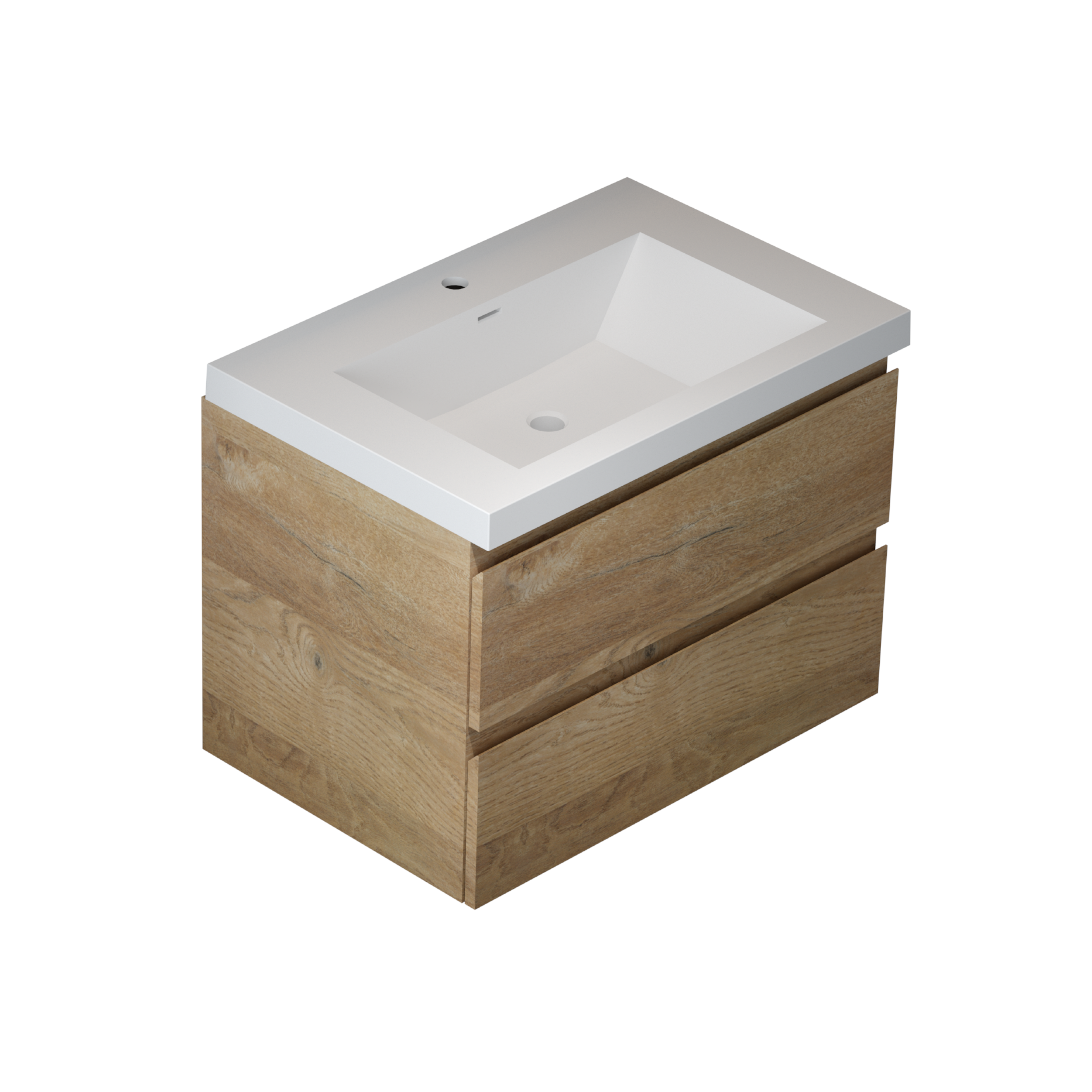 29'' Sink Only, Solid Surface Vanity Sink for Bathroom in White