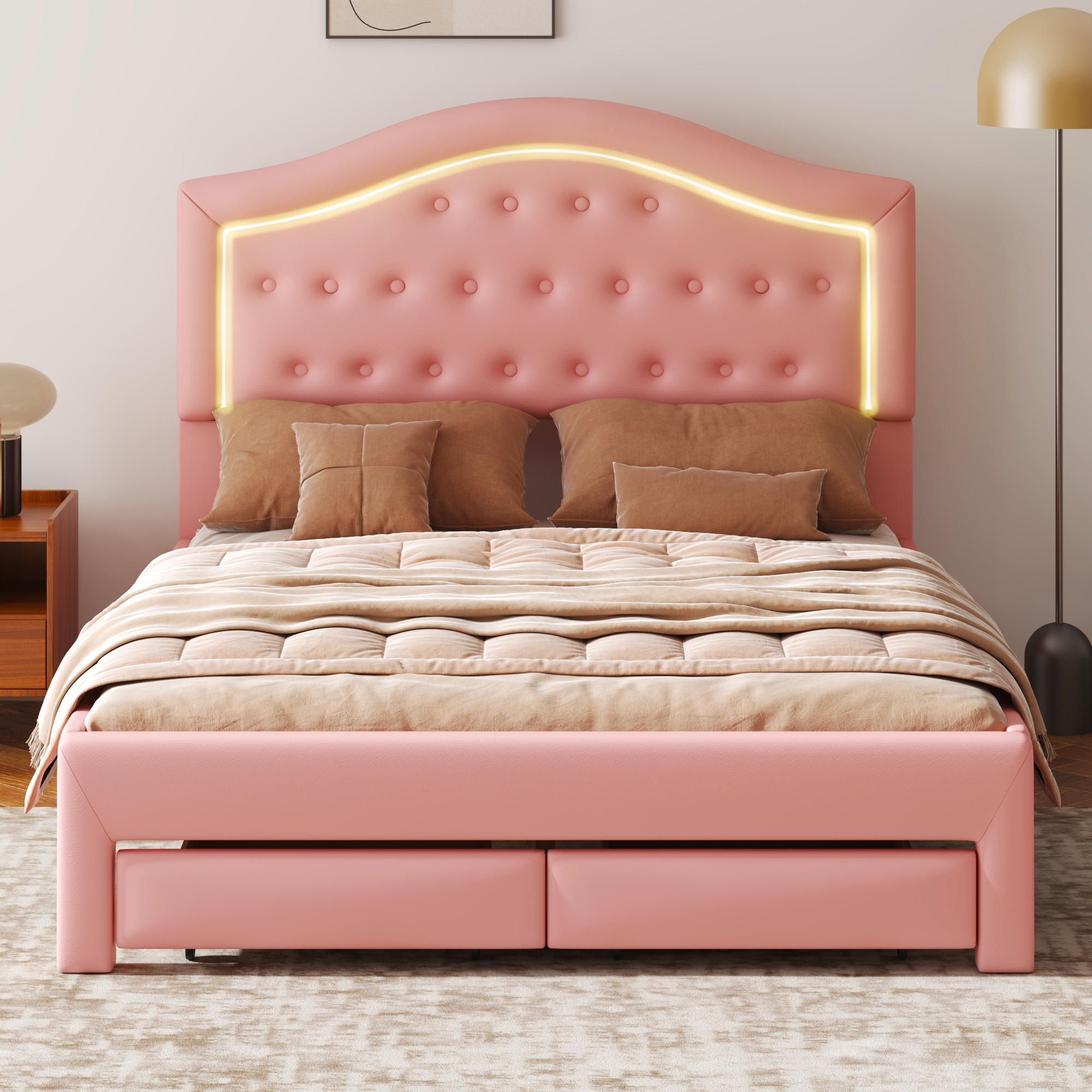 Pink + Upholstered