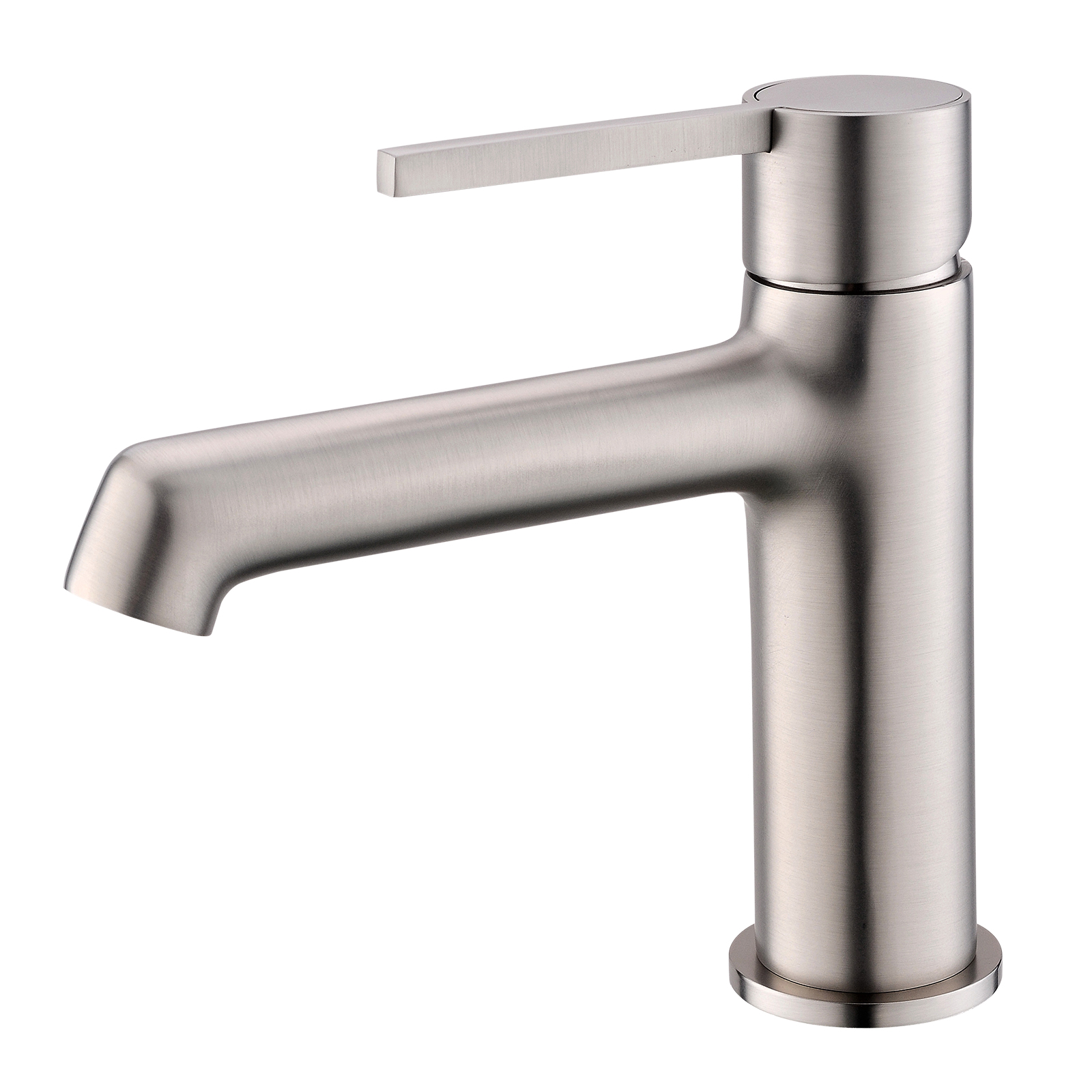 Brushed Nickel Bathroom Faucet for Sink 1 Hole, Bathroom Sink Faucet Single Handle, Modern Bathroom Basin Faucet