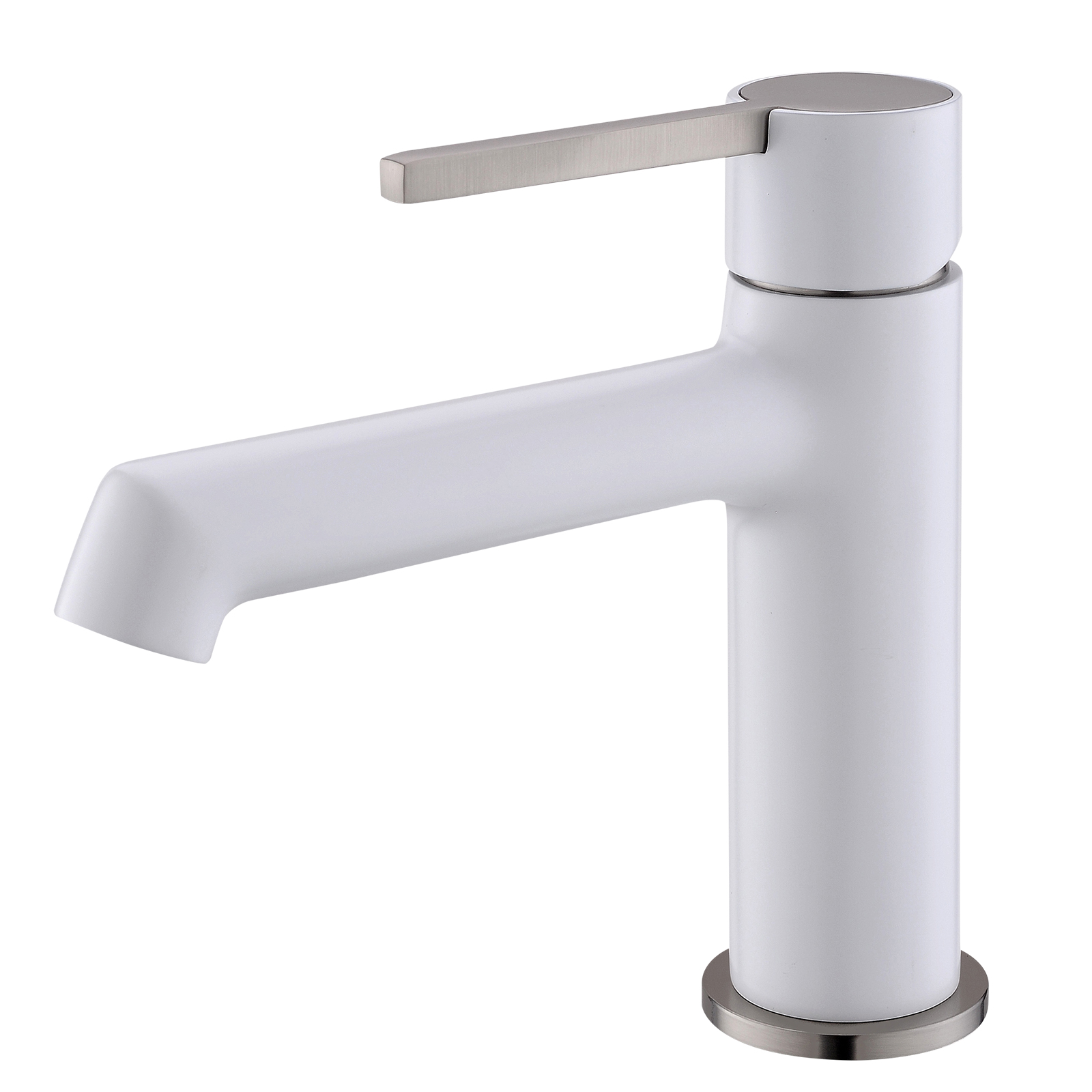 White Bathroom Faucet for Sink 1 Hole, Bathroom Sink Faucet Single Handle, Modern Bathroom Basin Faucet