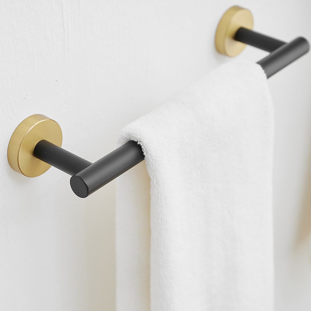 5-Pieces Brushed Nickel Gold Bathroom Accessories Set, Stainless Steel Bathroom Hardware Set, Bath Towel Bar Set, Towel Racks for Bathroom Wall Mounted.