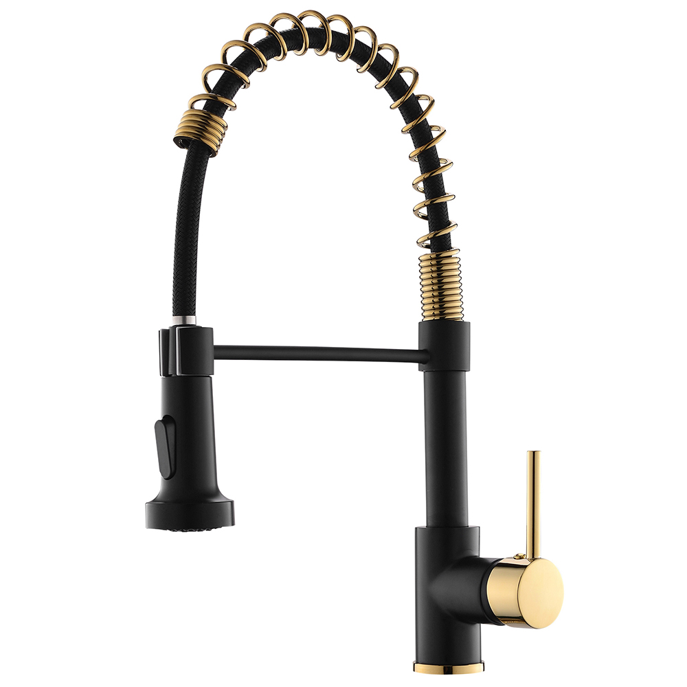 Commercial Kitchen Faucet with Pull Down Sprayer, Single Handle Single Lever Kitchen Sink Faucet