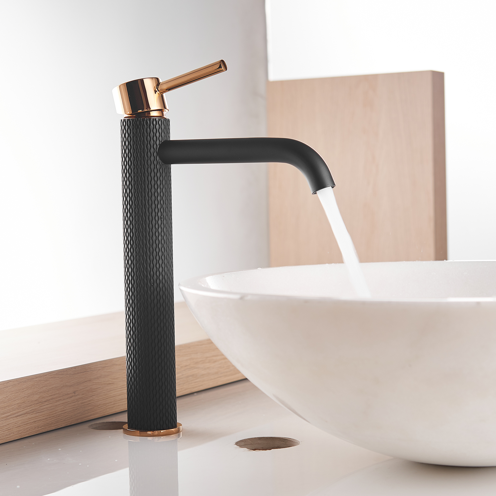 Black Bathroom Faucet, Black and Gold  Faucet for Bathroom Sink, Black Single Hole Bathroom Faucet Modern Single Handle Vanity Basin Faucet