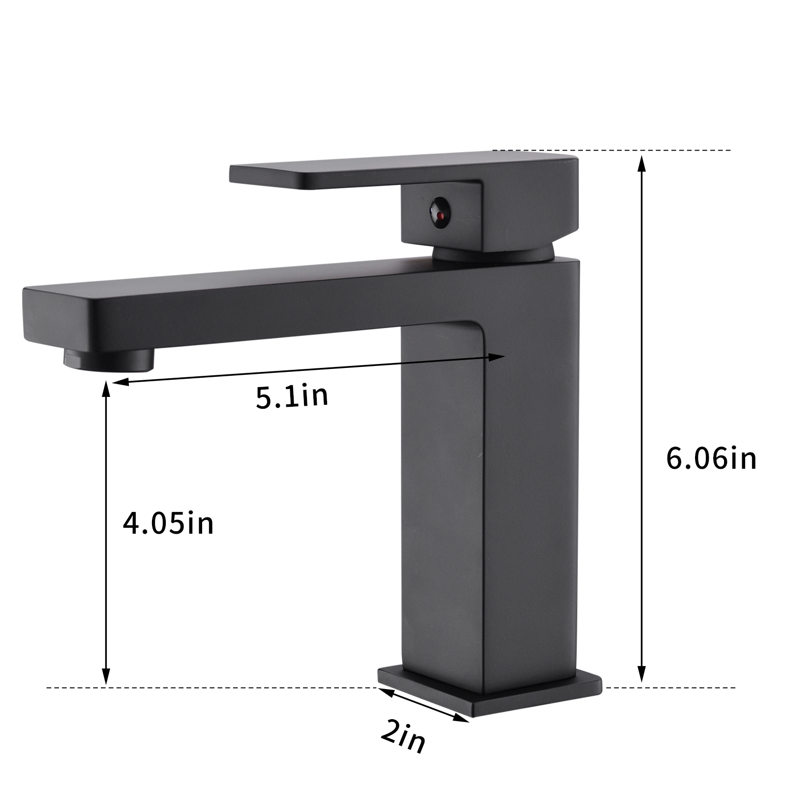 Black Bathroom Faucet, Brushed Black  Faucet for Bathroom Sink, Black Single Hole Bathroom Faucet Modern Single Handle Vanity Basin Faucet