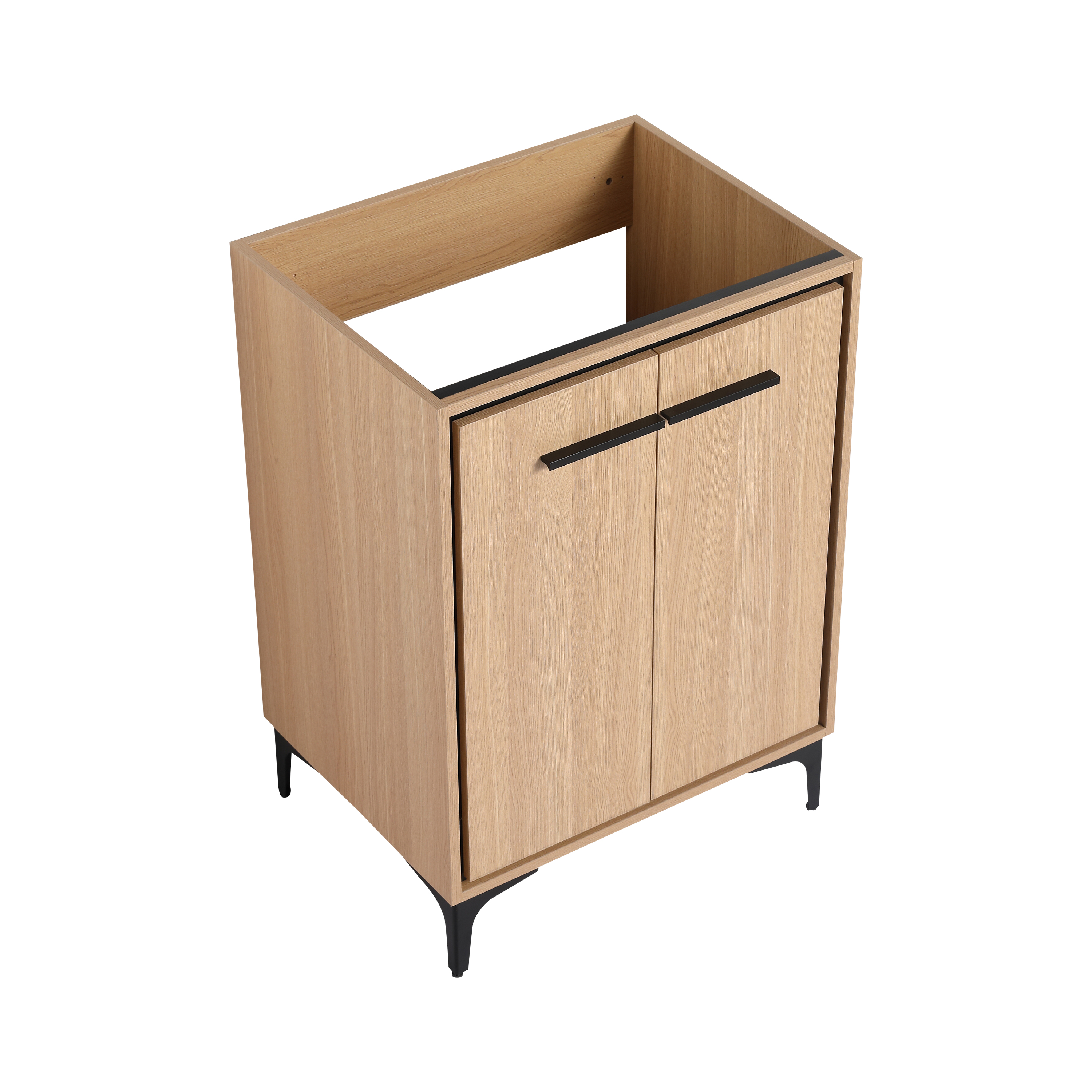 24'' Bathroom Vanity without Top Sink, Modern Bathroom Storage Cabinet with 2 Soft Closing Doors, Single Sink Bathroom Vanity