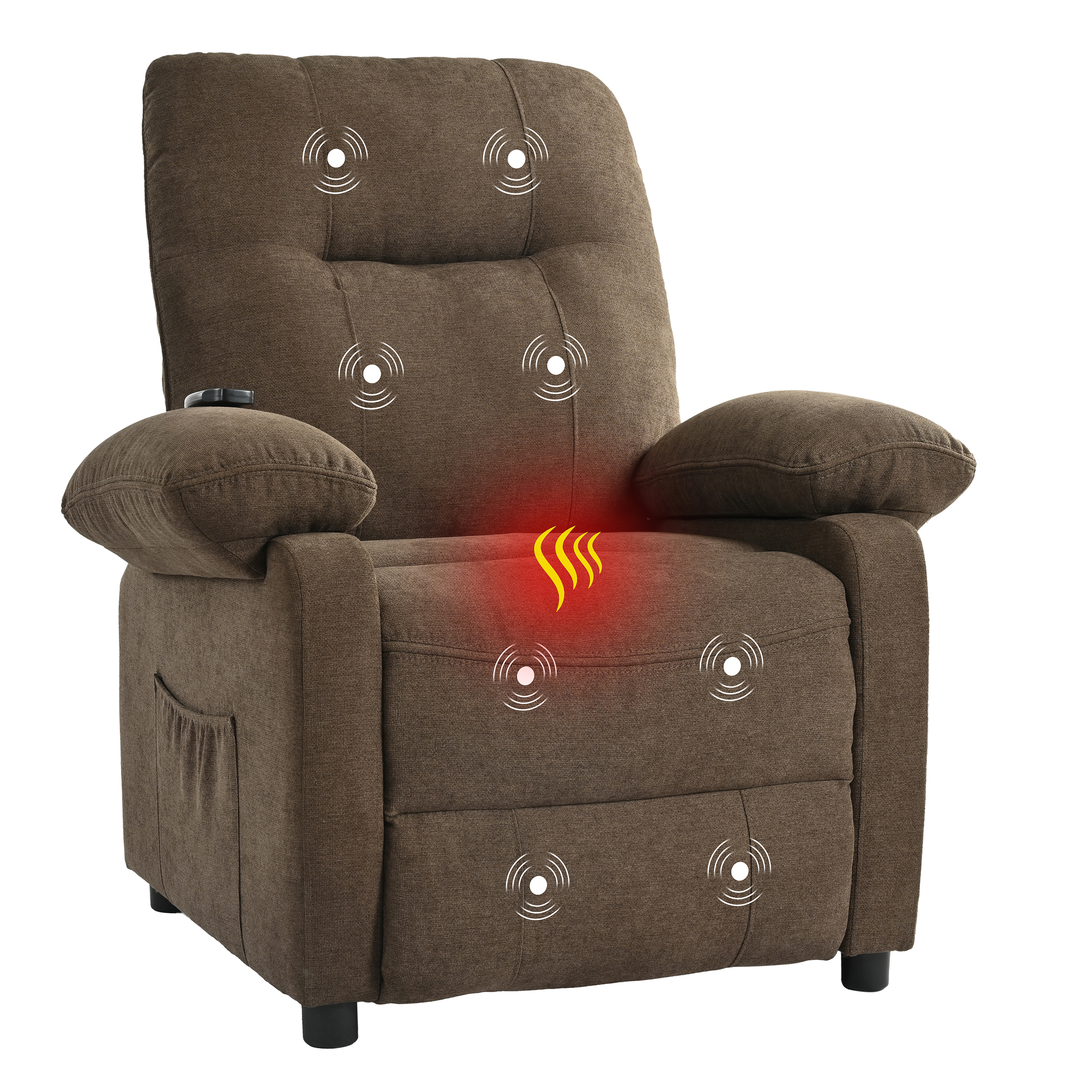 Recliner Chair with Message and Heater, Recliner Chair for Adult, Manual Control Message Chair