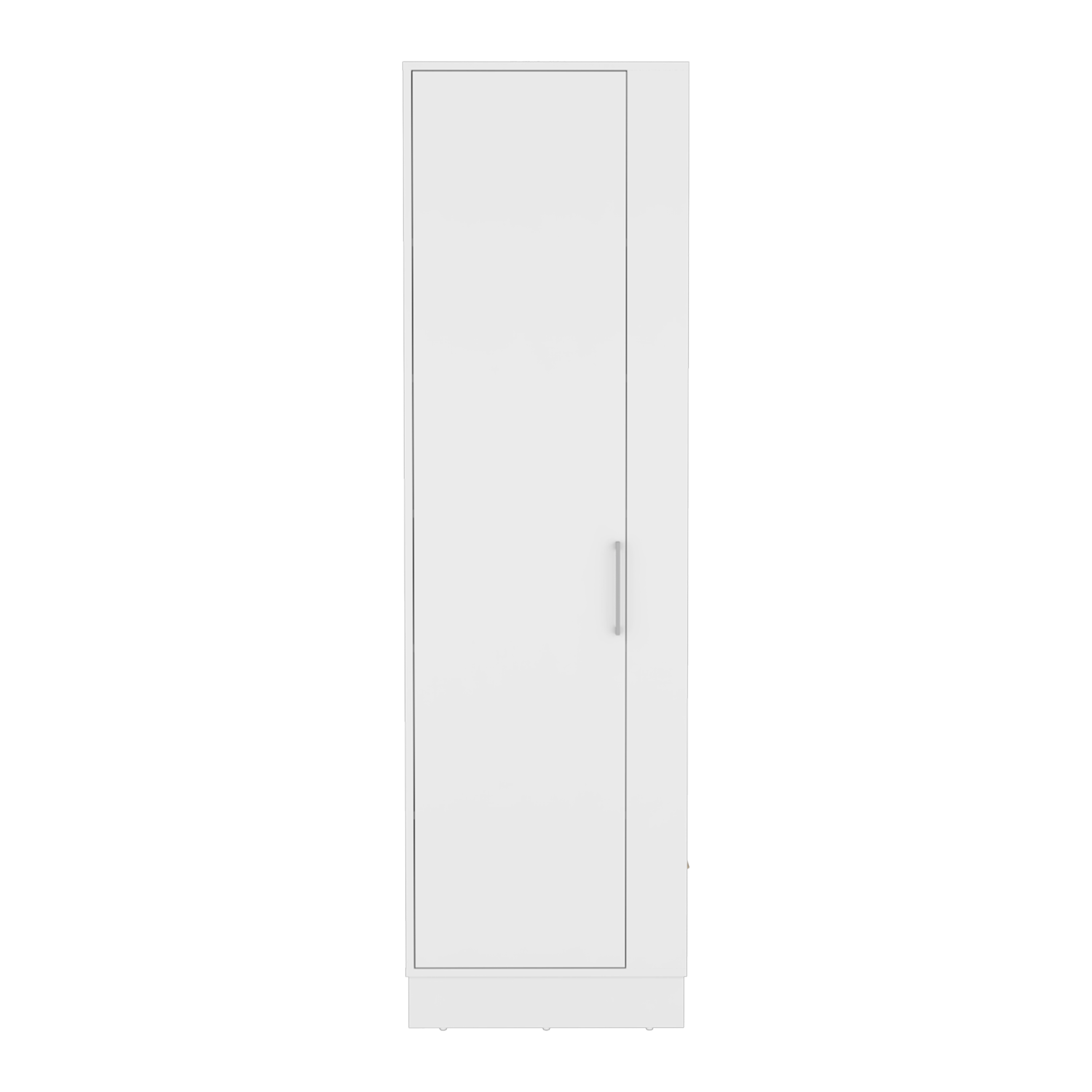 Storage Cabinet Manika, One Door and Shelves, White Finish