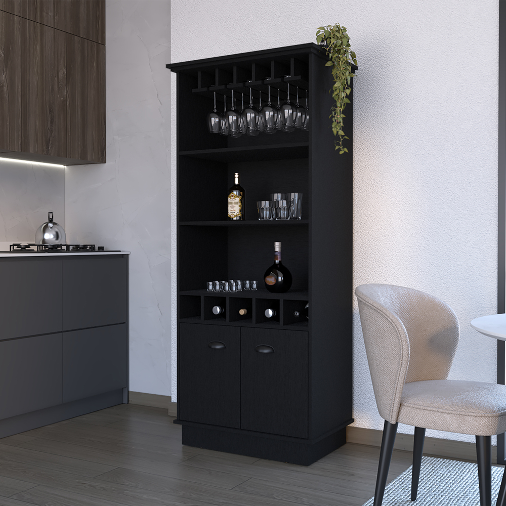 Bar Cabinet Taholah, Living Room, Black