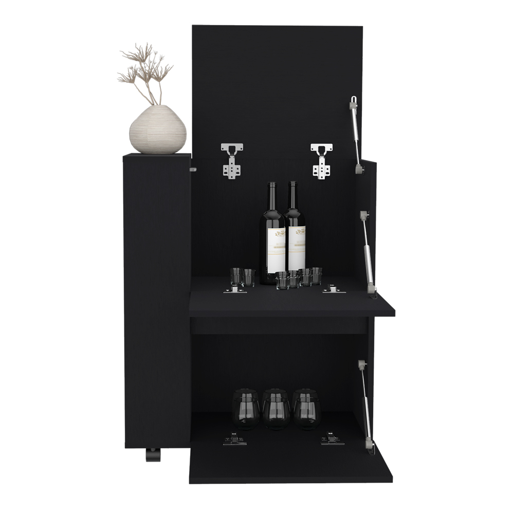 Bar Cart Belleville, Living Room, Black