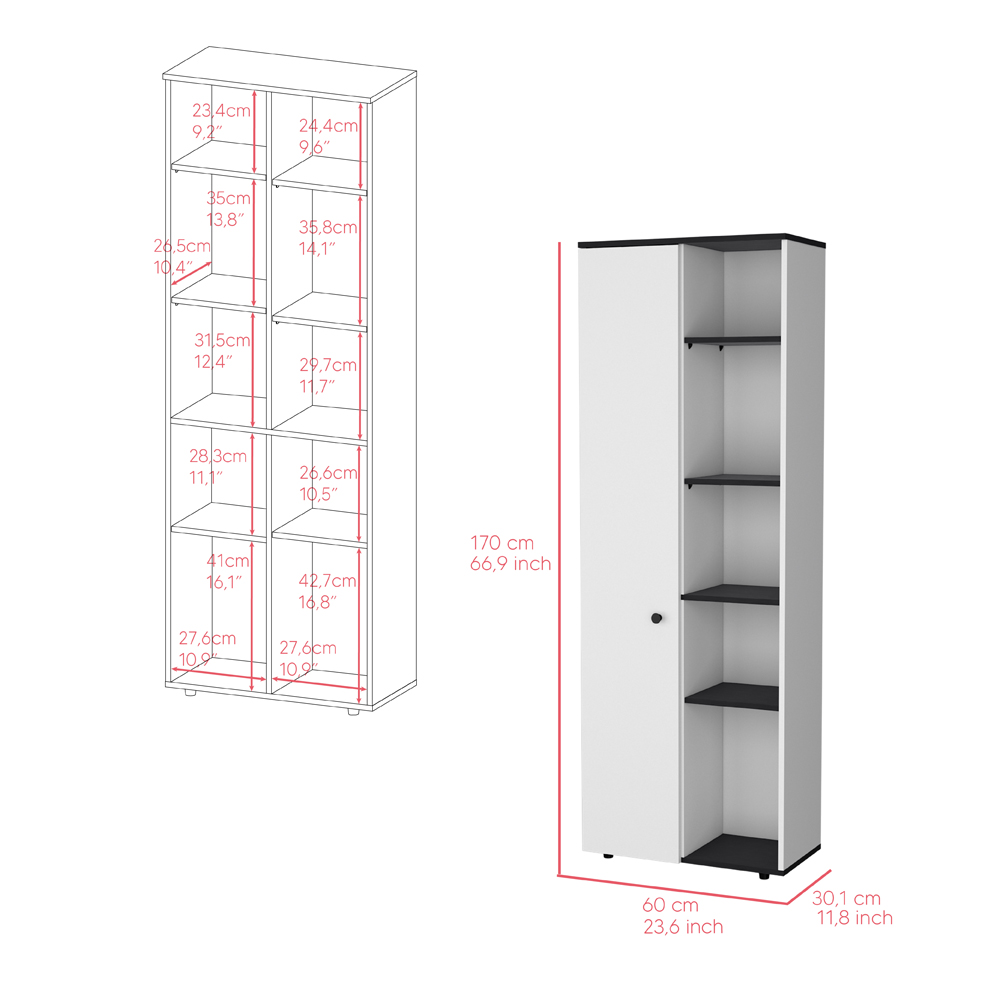 Multistorage Kitchen Pantry Lane, Kitchen, White / Black