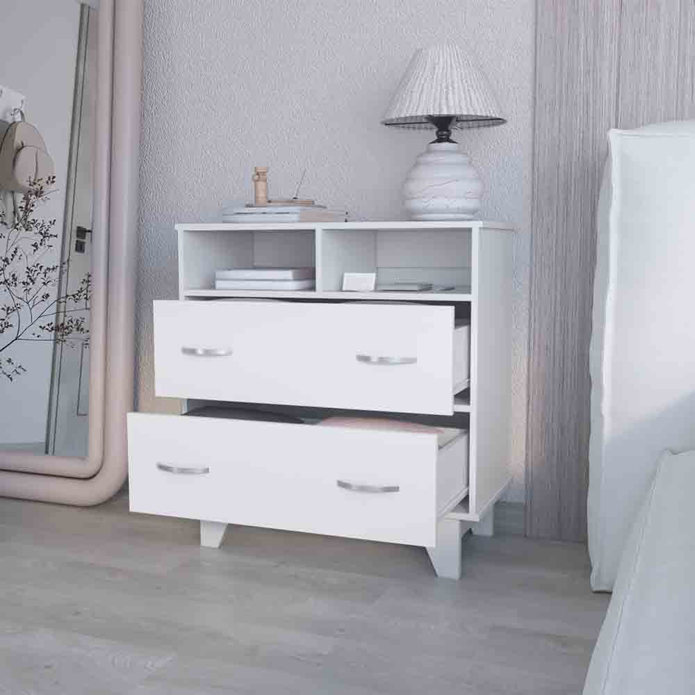 Double Drawer Dresser Arabi, Bedroom, White