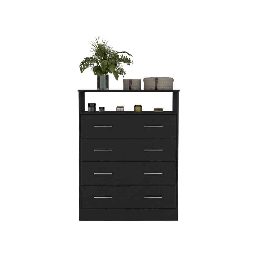 Four Drawer Dresser Wuju, Bedroom, Black