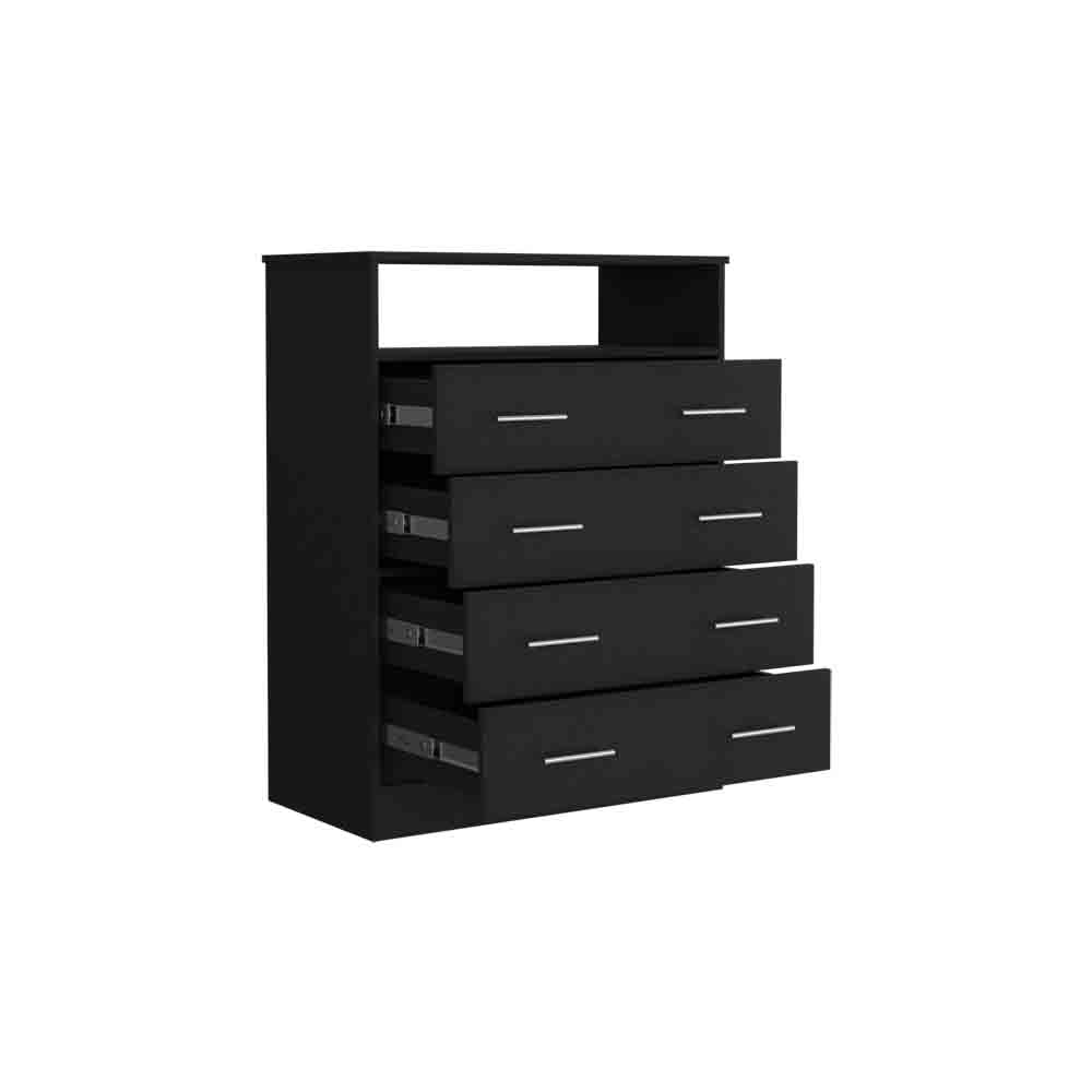 Four Drawer Dresser Wuju, Bedroom, Black