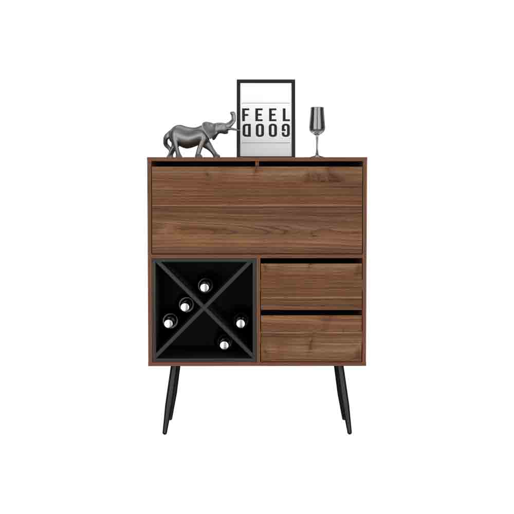 Bar Octupos, Living Room, Mahogany / Black