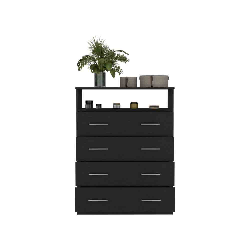 Four Drawer Dresser Wuju, Bedroom, Black