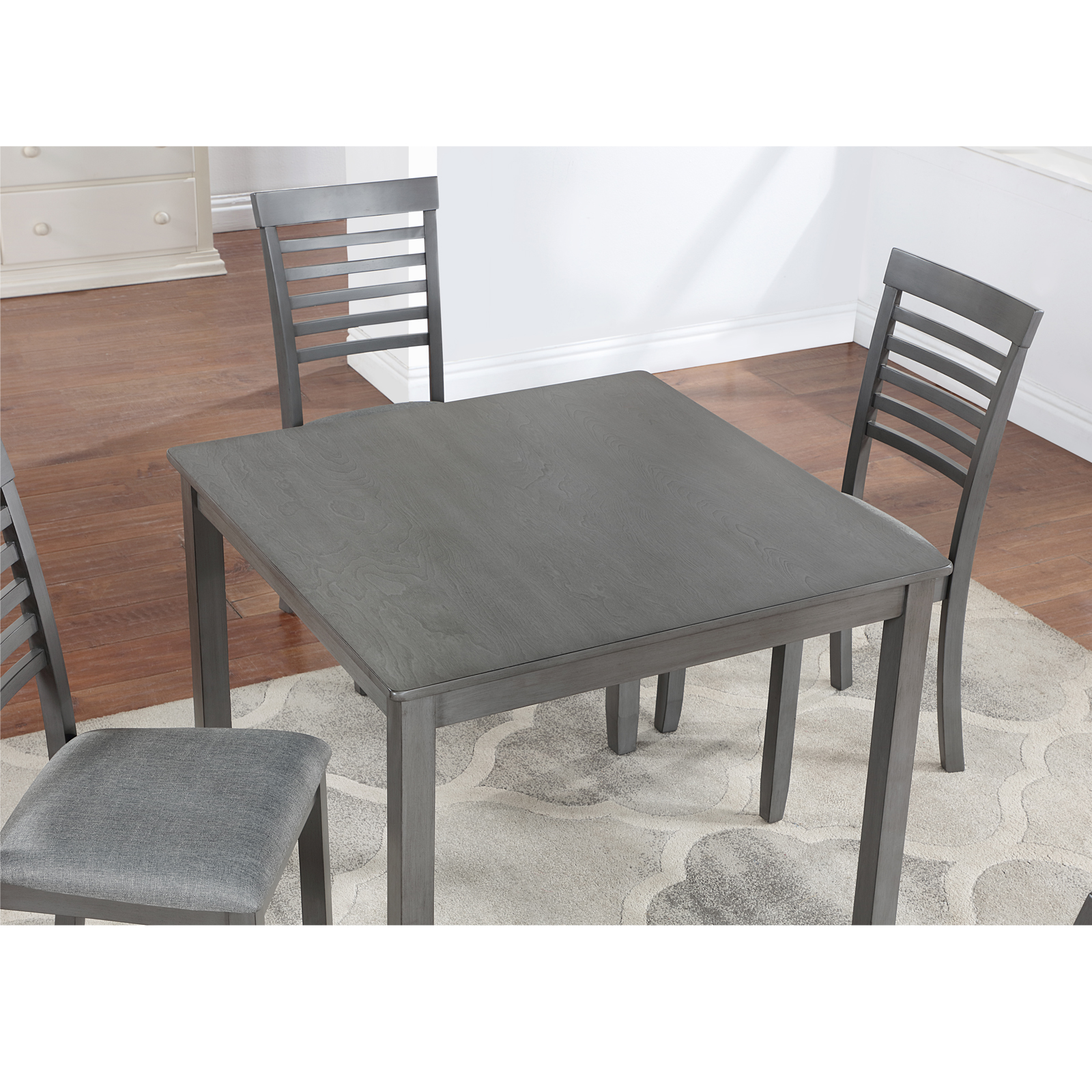 Wooden Dining Square Table, Kitchen Table for Small Space, 4 Person Dining Table, Gray
ONLY THE TABLE