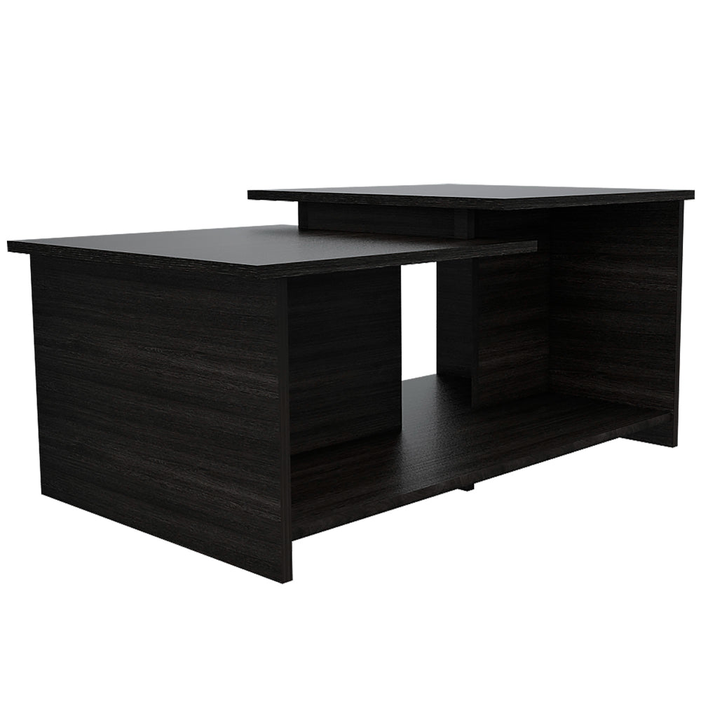 Houston 2 Piece Living Room Set, Mojito Coffee Table + Leanna 3 Coffee Table , Black /Espresso