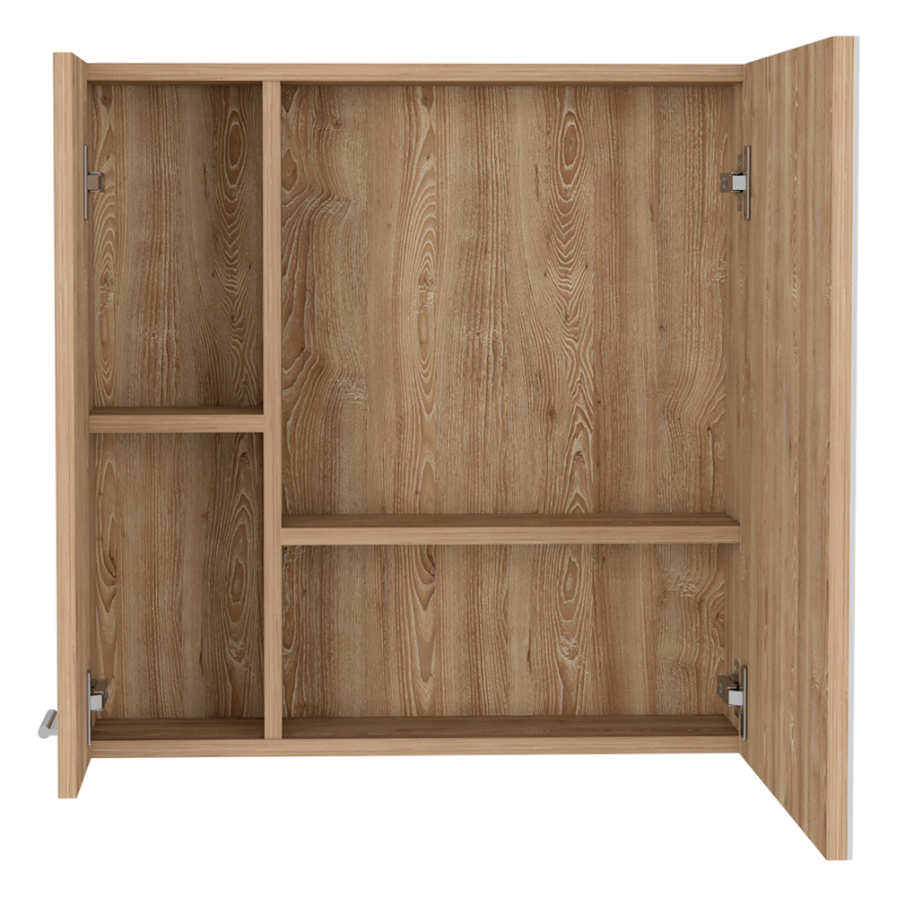 Medicine 23H" Double Door Cabinet,Four Interior Shelves, Pine