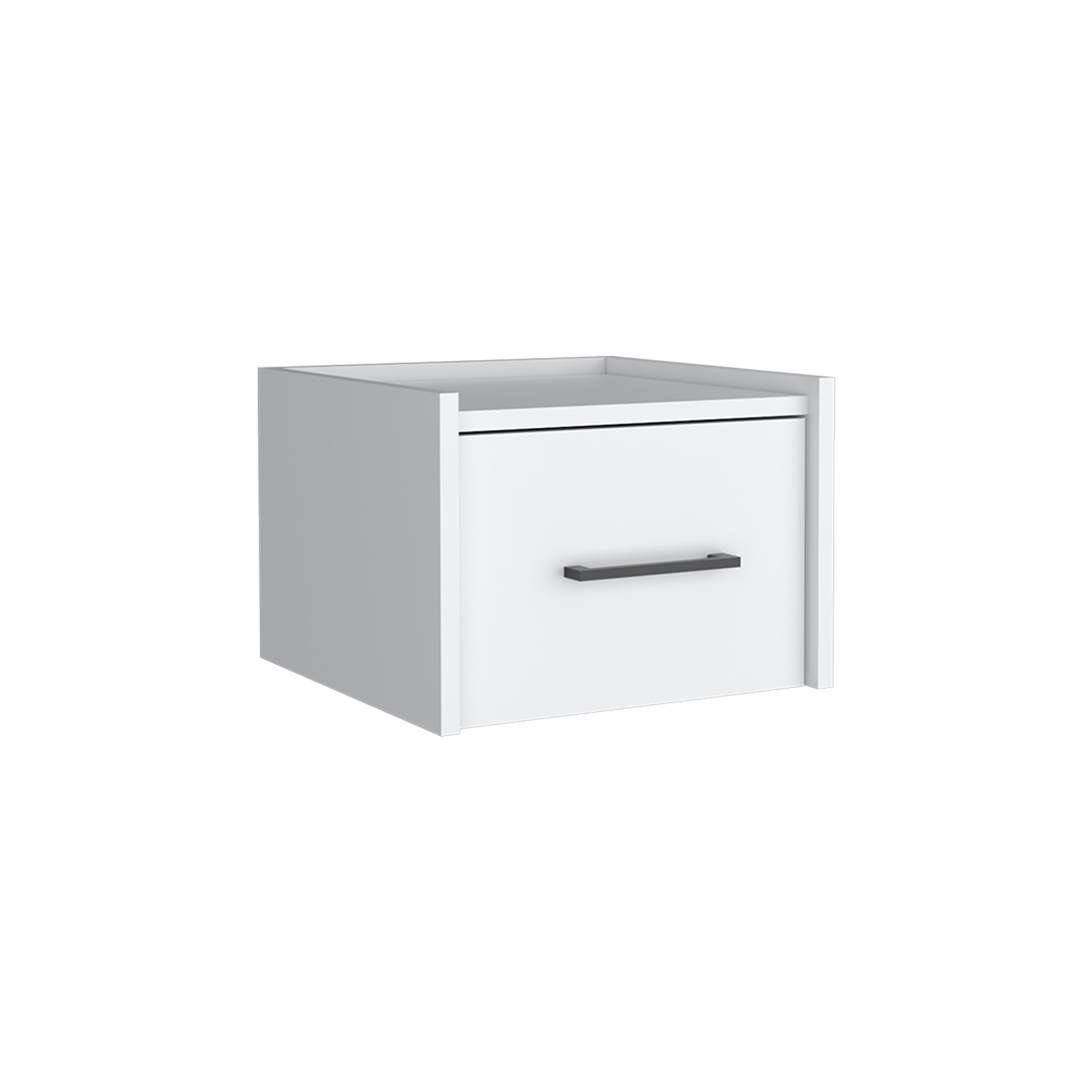 Yorktown Floating Nightstand, Space-Saving Design with Handy Drawer and Surface, White