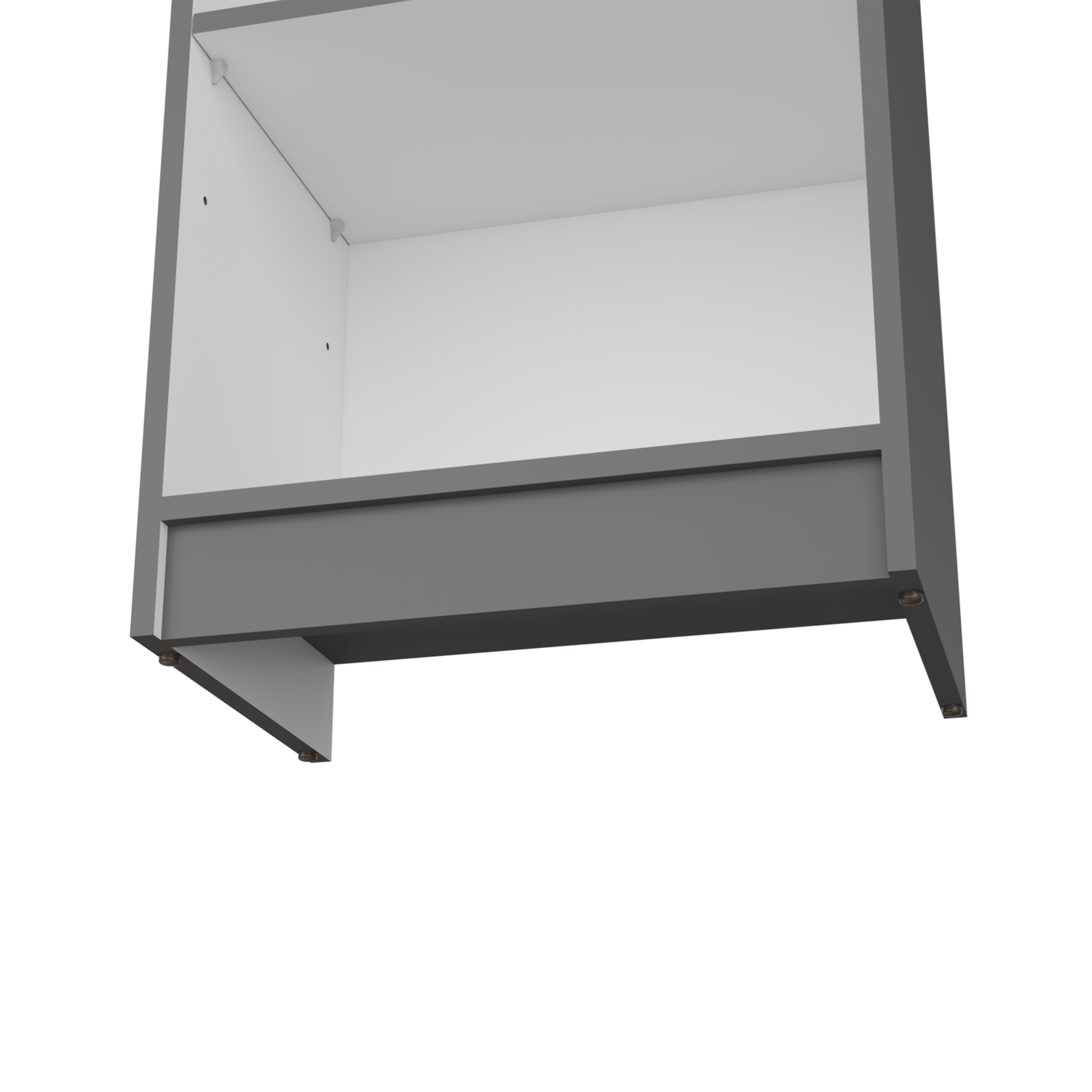 DEPOT E-SHOP Vinton XS Bookcase Compact Bookshelf with Multiple Shelves, Matt Gray / White