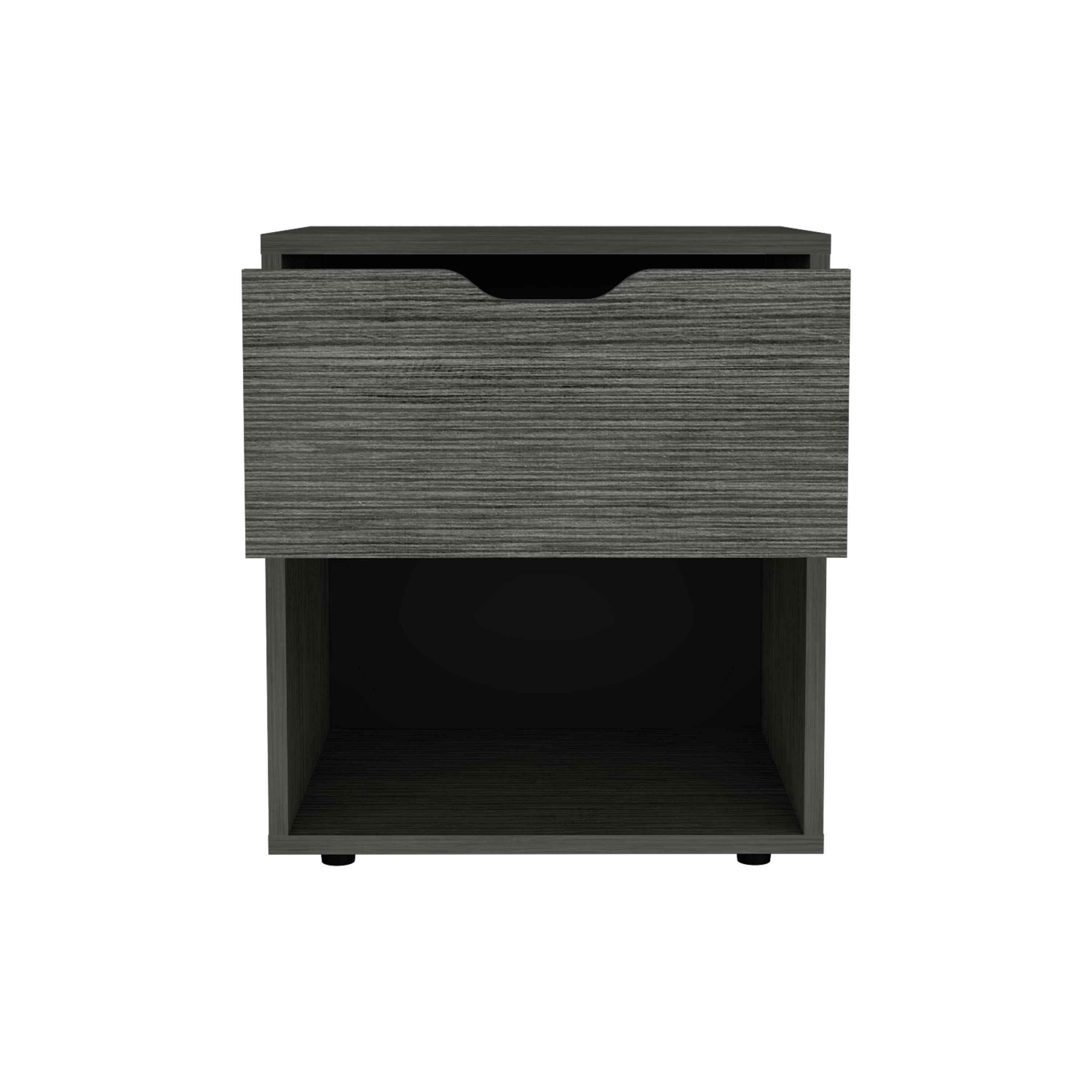 19.7" H Nightstand End Table with Open Shelf,Ligth Gray