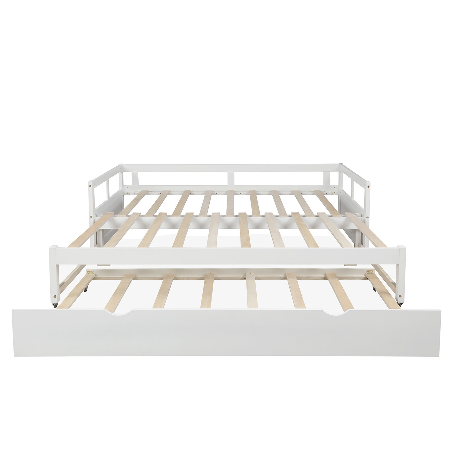 Extending Daybed with Trundle, Wooden Daybed with Trundle, White