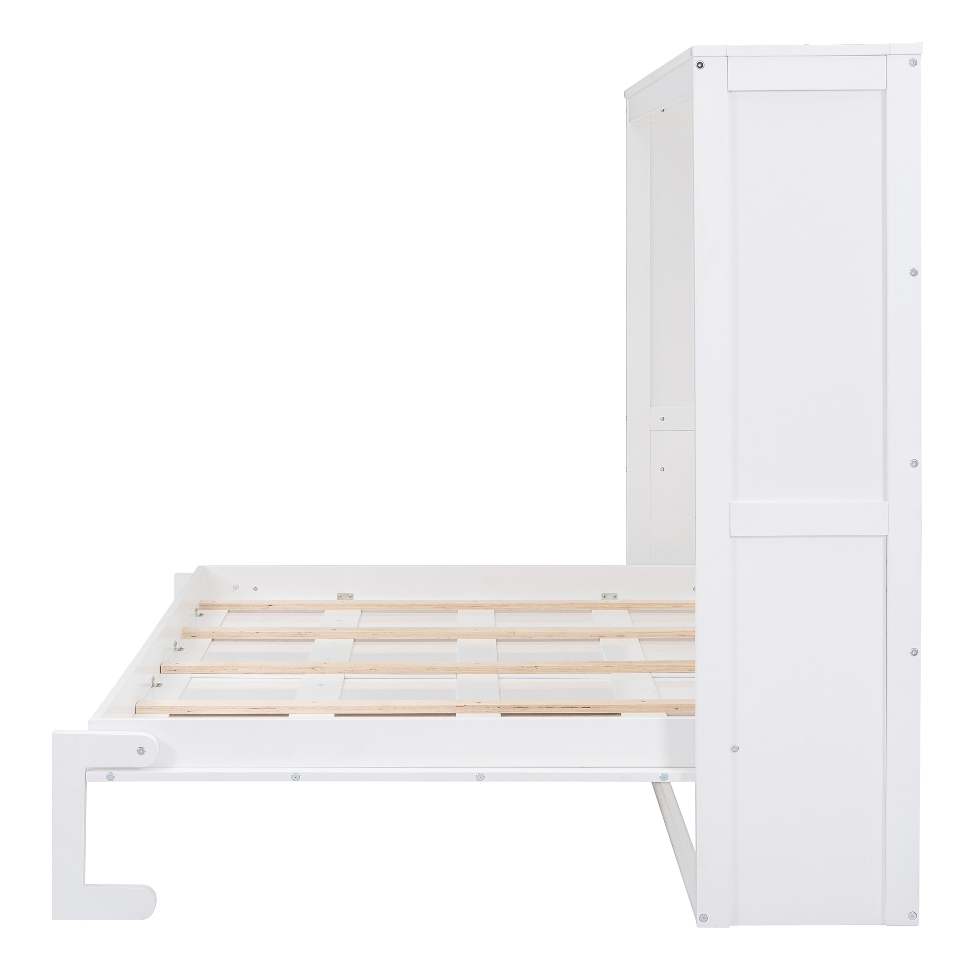 Full Size Murphy Bed Wall Bed,White