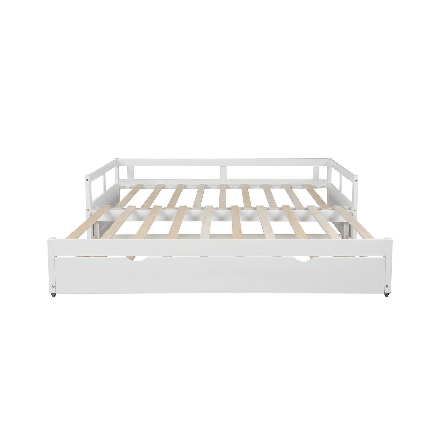 Extending Daybed with Trundle, Wooden Daybed with Trundle, White