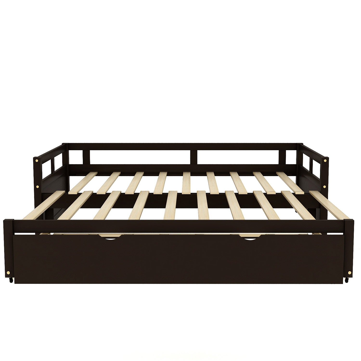 Extending Daybed with Trundle, Wooden Daybed with Trundle, Espresso