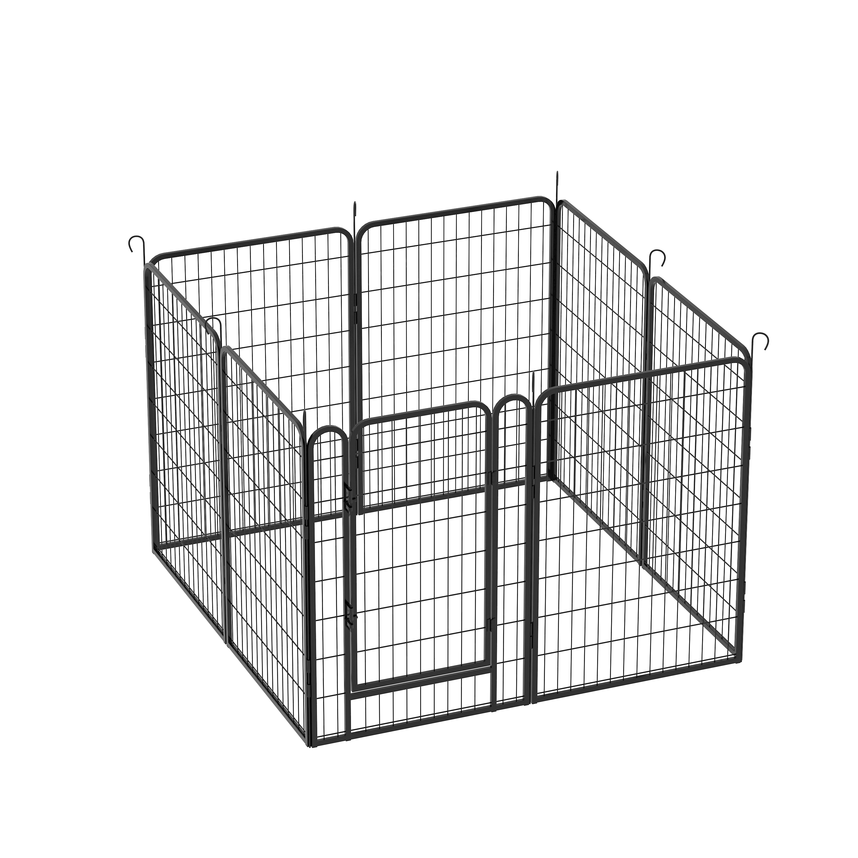 8 Panels Heavy Duty Metal Playpen with door,39.37"H Dog Fence Pet Exercise Pen for Outdoor, Indoor